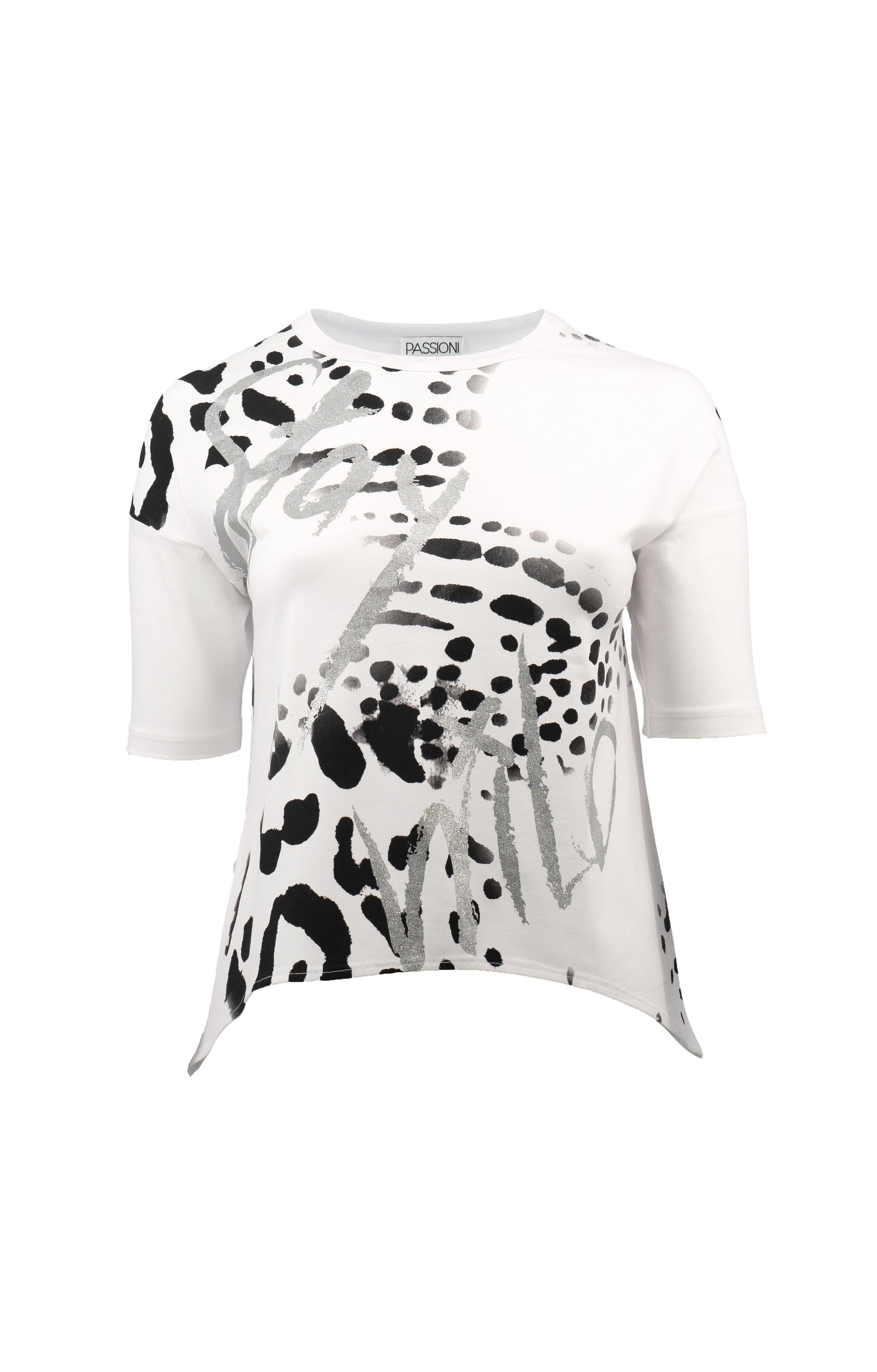 T-Shirt mit abstraktem Animal-Print