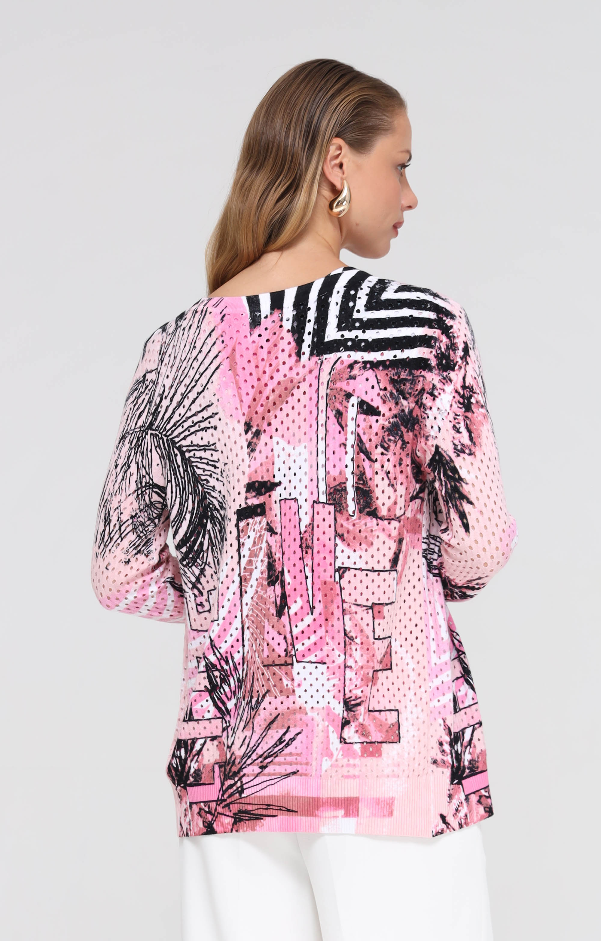 Twinset mit abstraktem Print