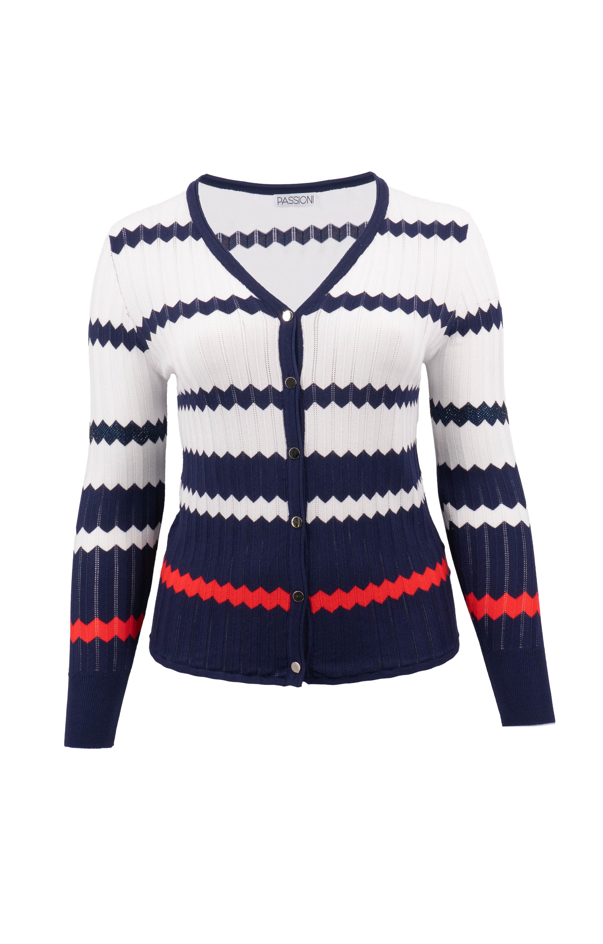 Twinset mit Zick-Zack-Streifen-Design
