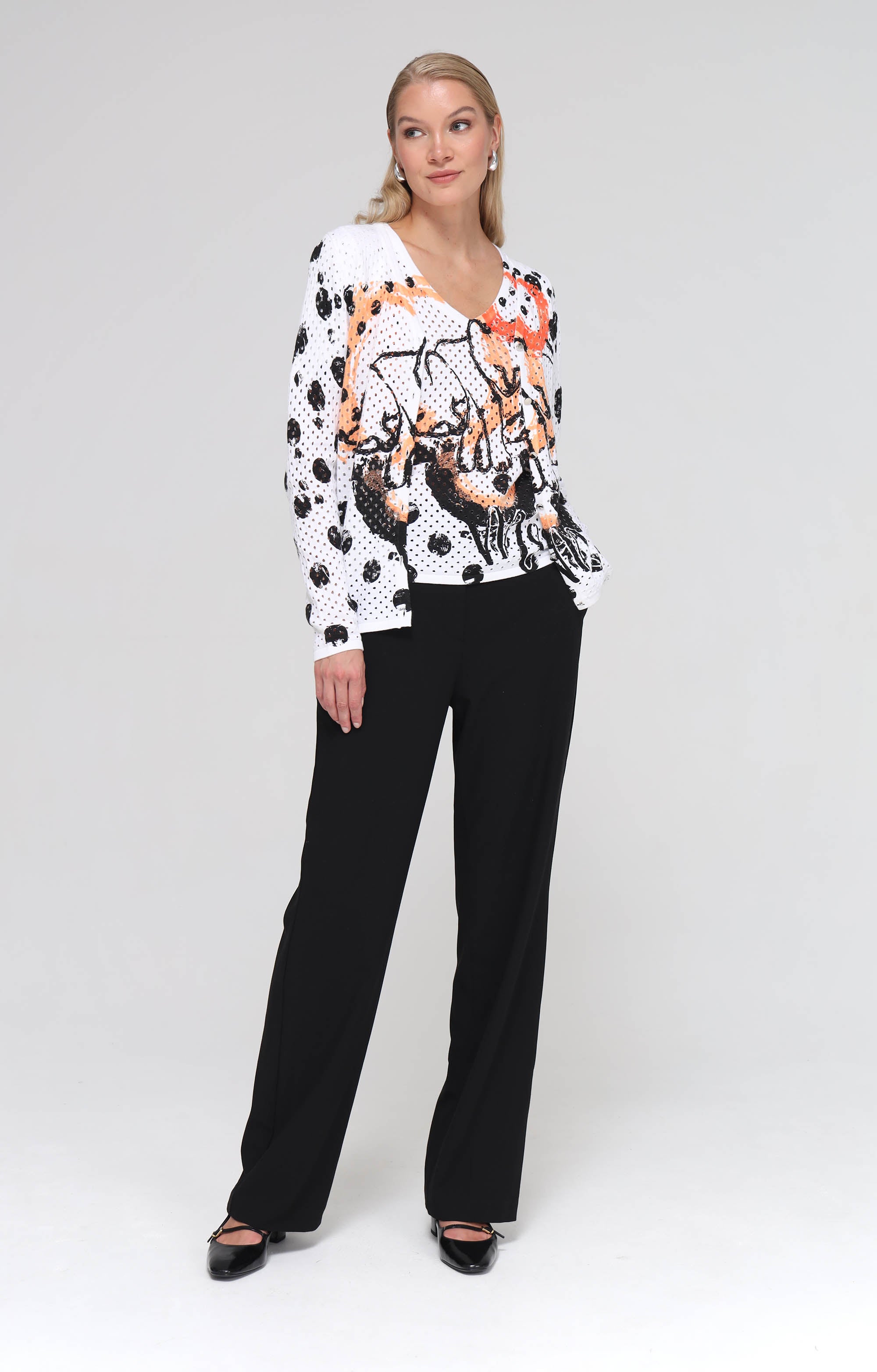 Twinset mit abstraktem Print