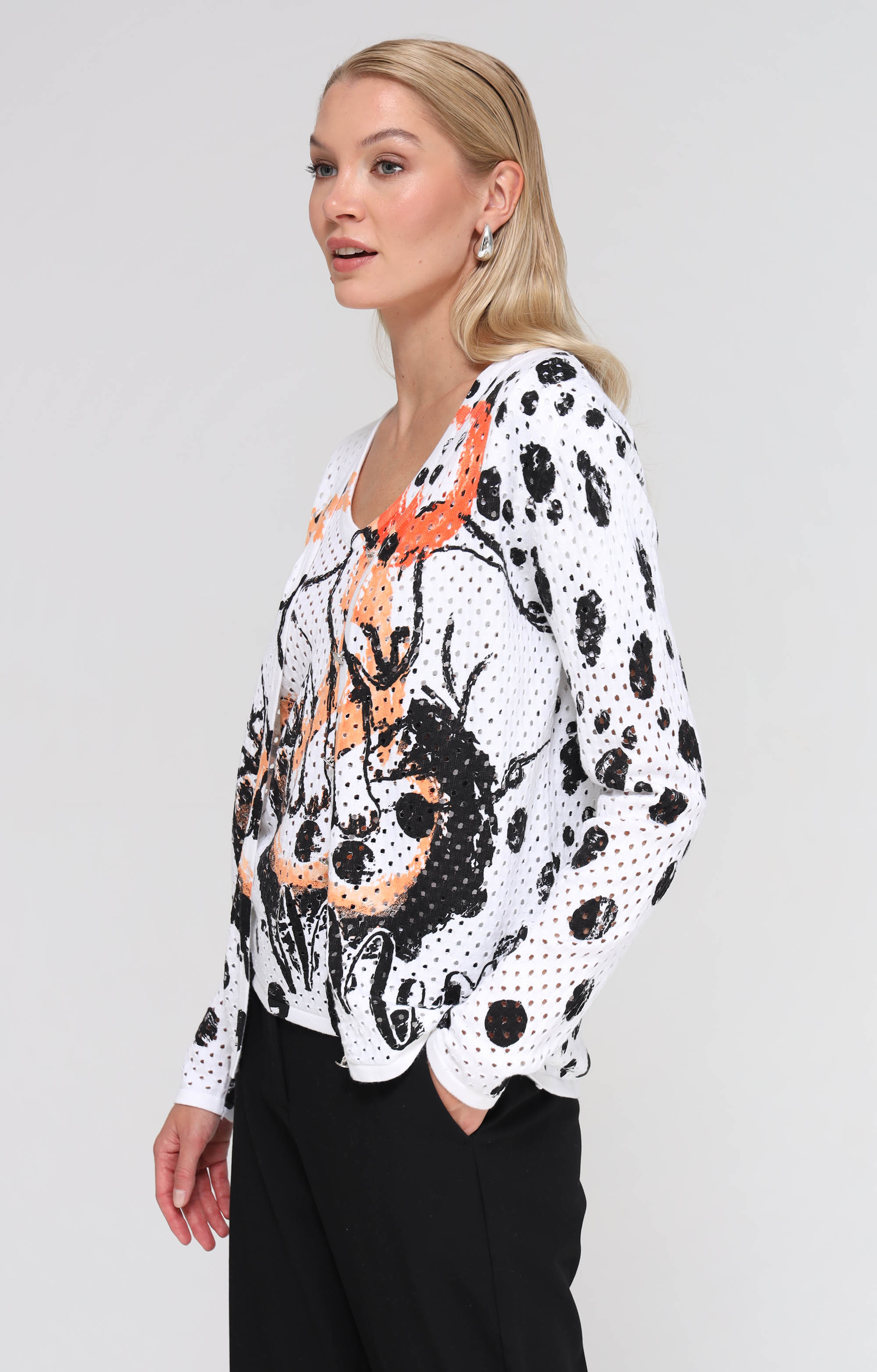 Twinset mit abstraktem Print