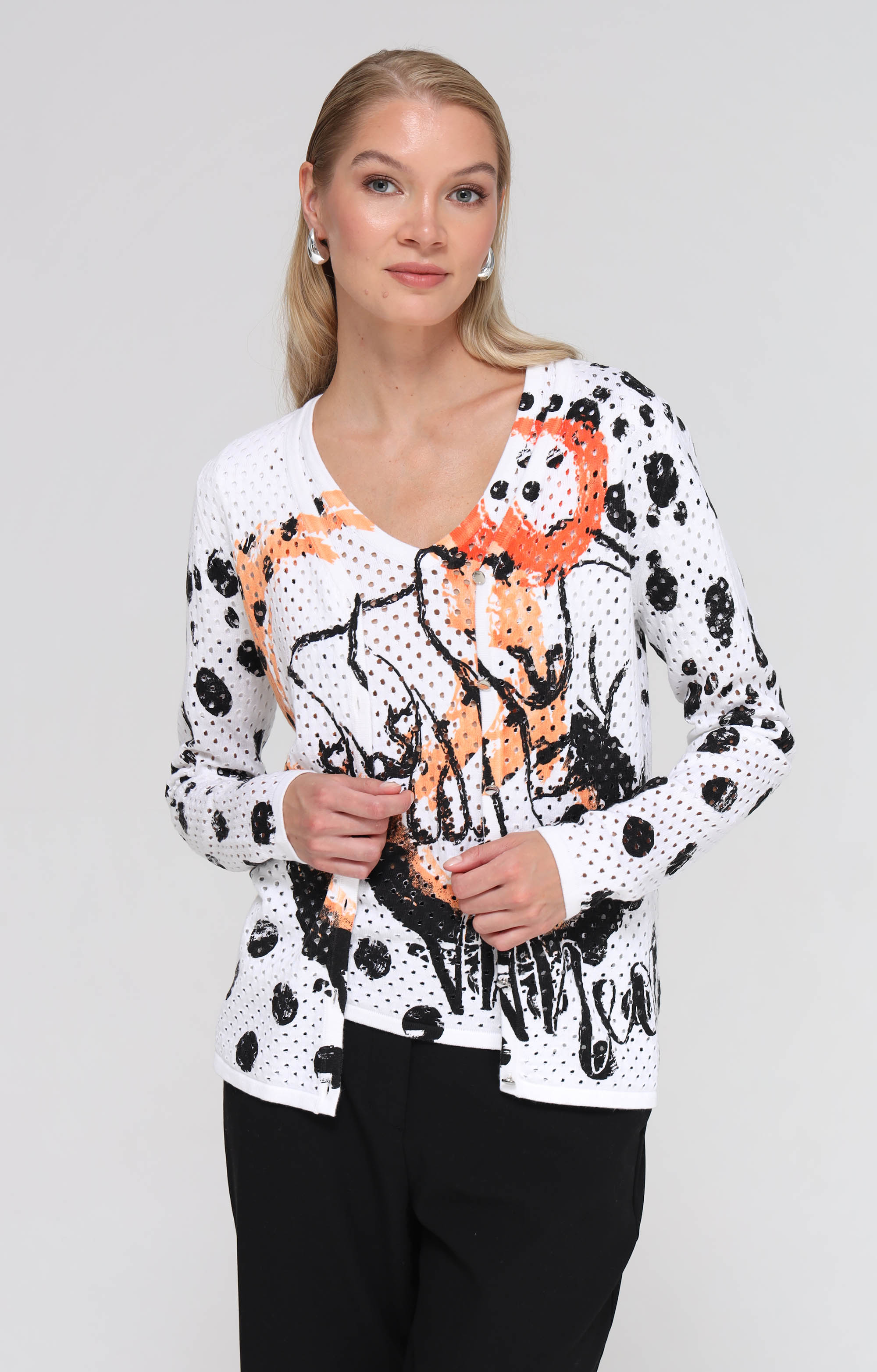 Twinset mit abstraktem Print