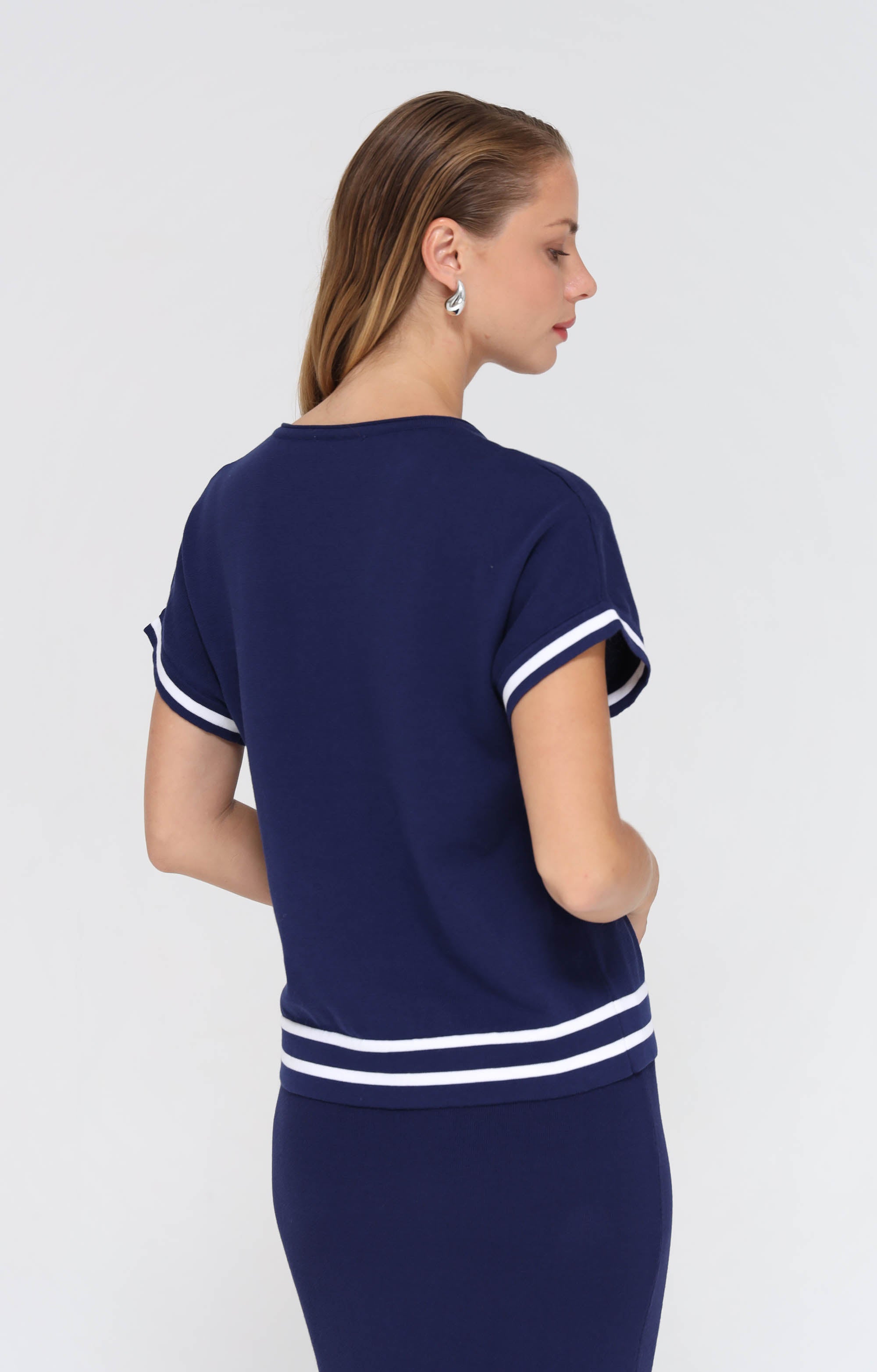 T-Shirt mit Segelboot-Motiv