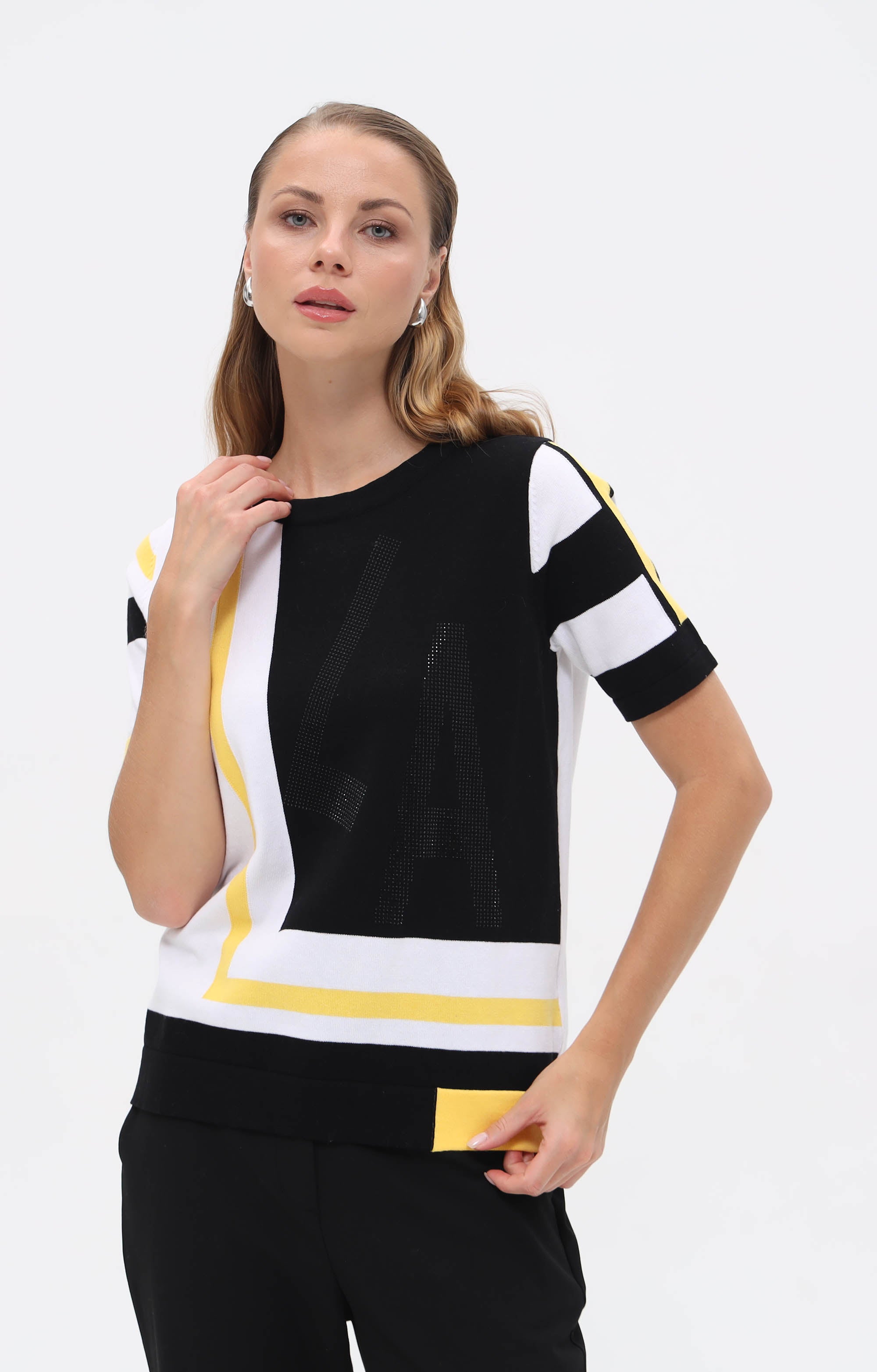 T-Shirt im Color Block-Design
