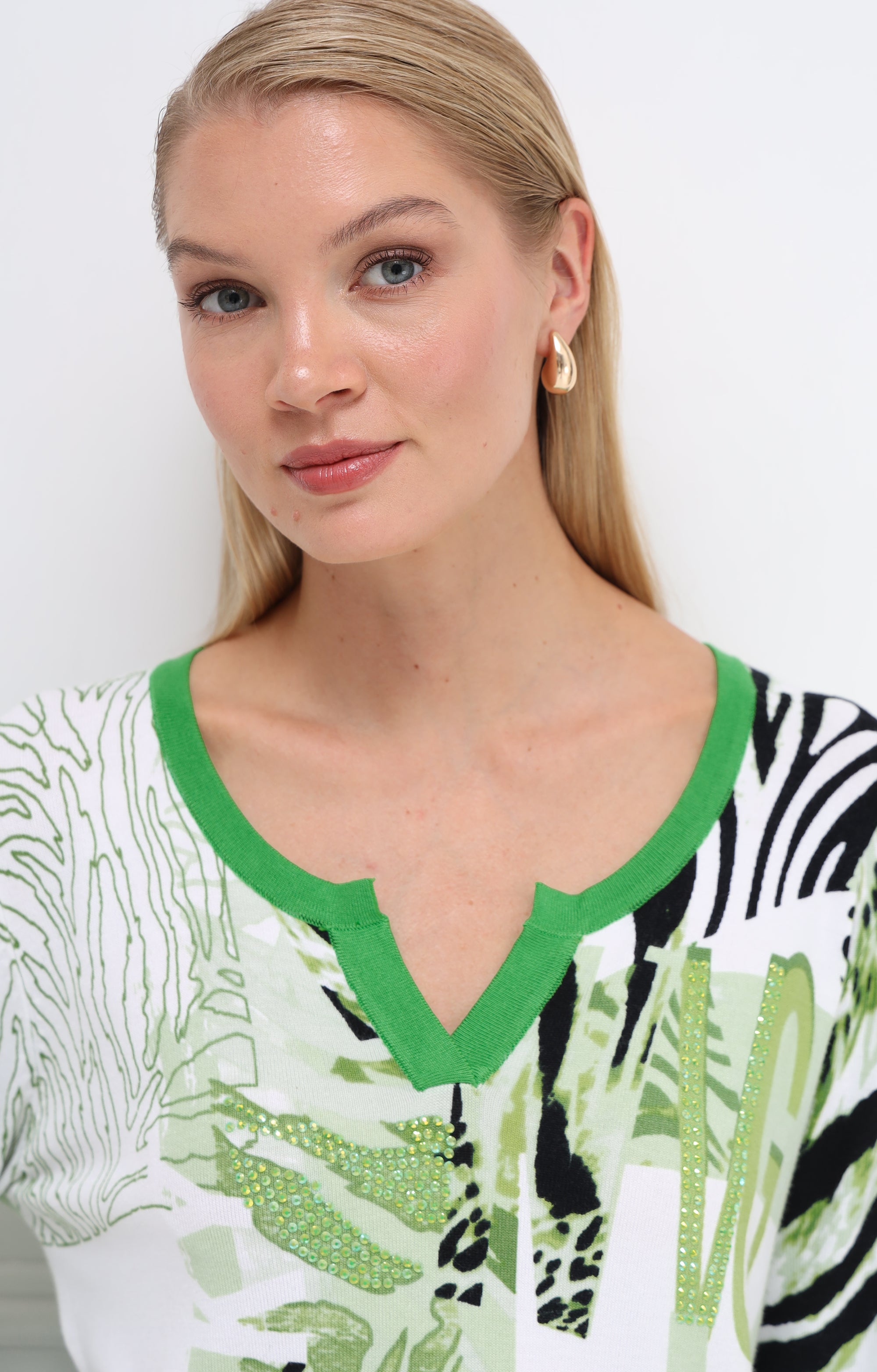 Pullover mit abstraktem Animal-Print