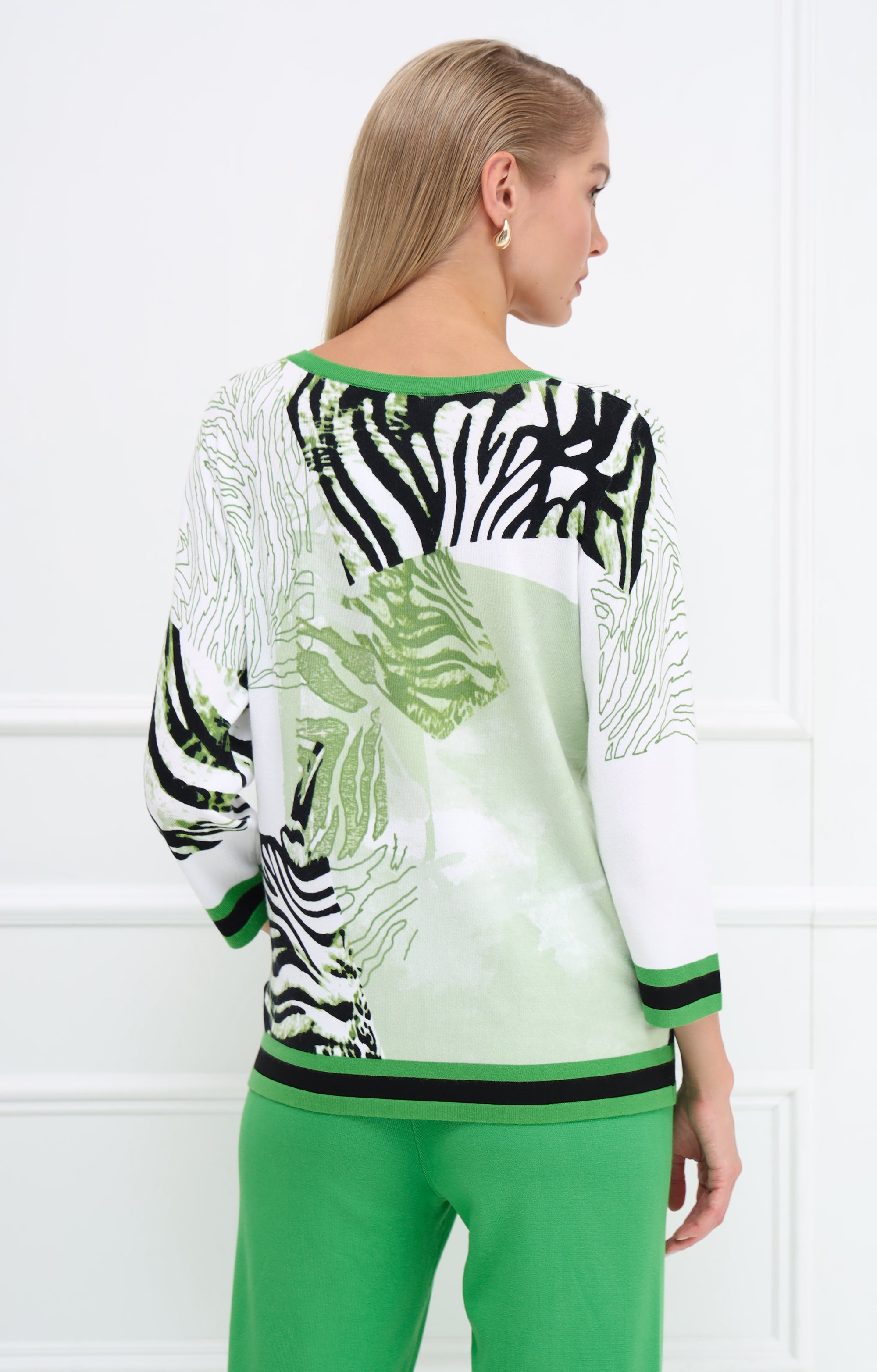 Pullover mit abstraktem Animal-Print