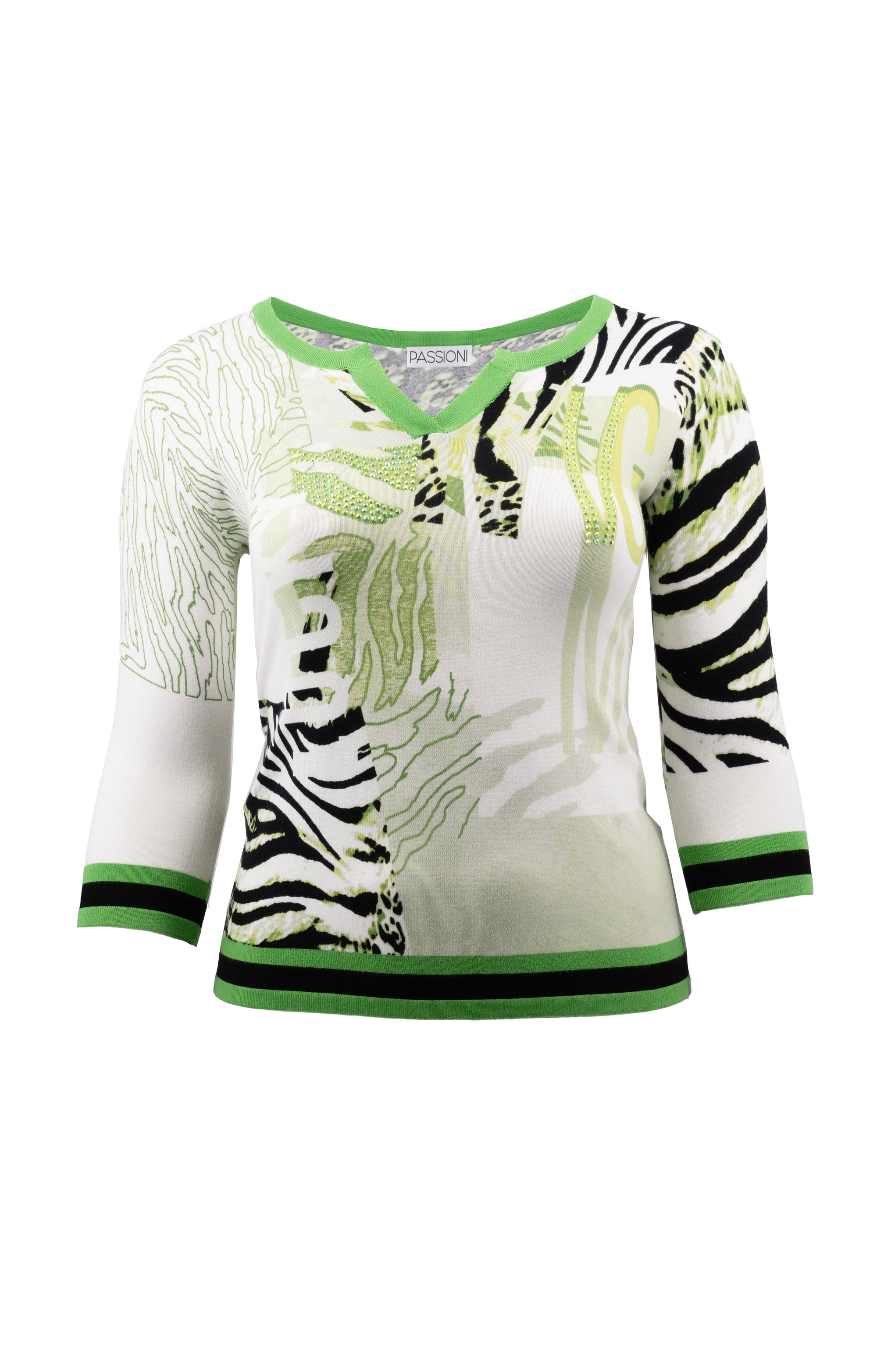 Pullover mit abstraktem Animal-Print