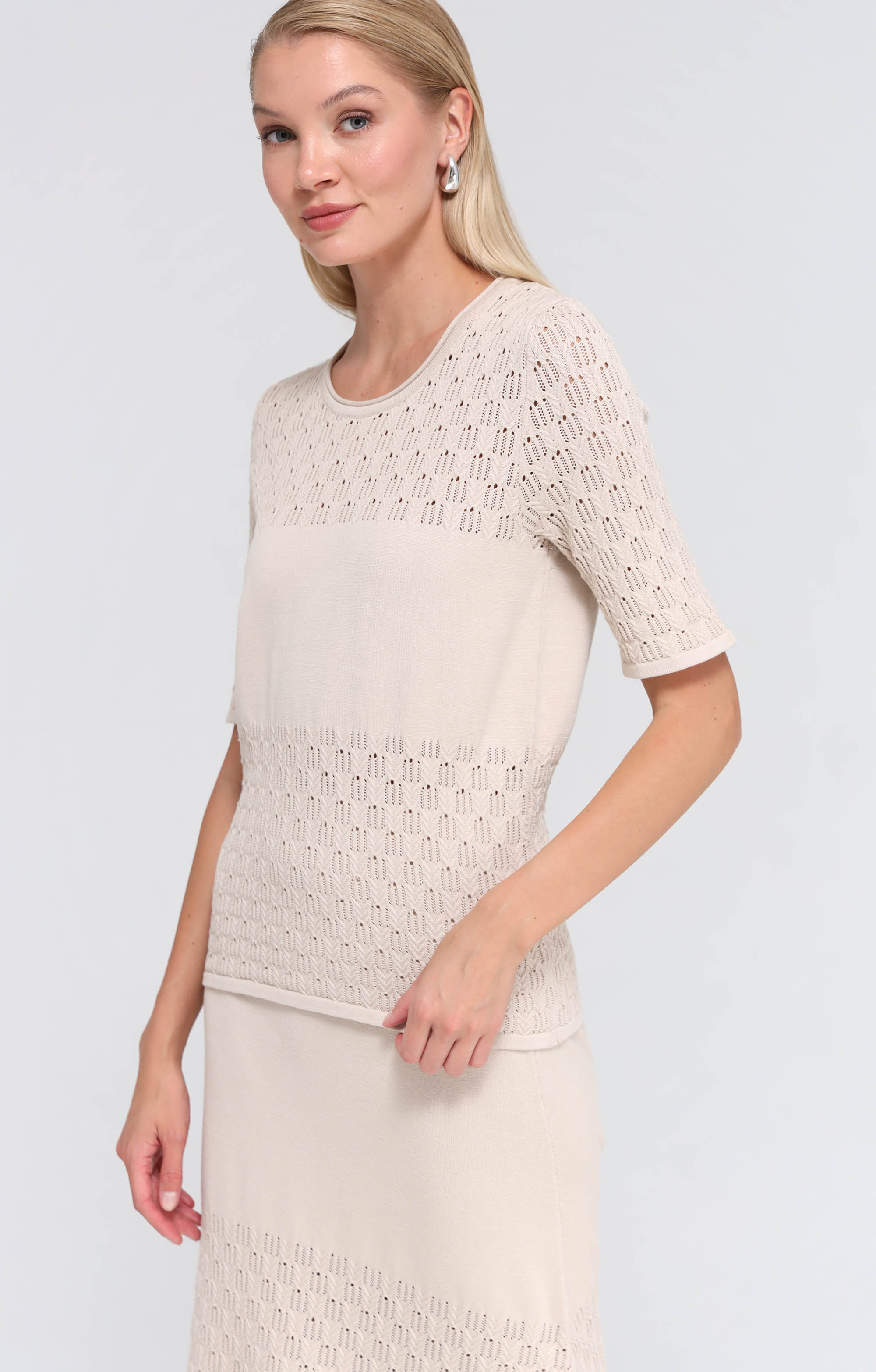 T-Shirt mit Strukturmuster