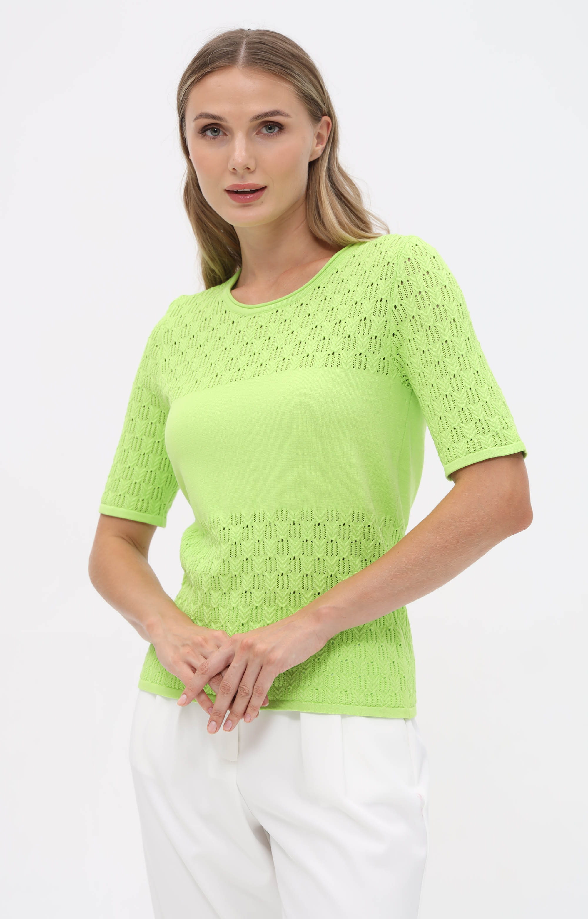 T-Shirt mit Strukturmuster