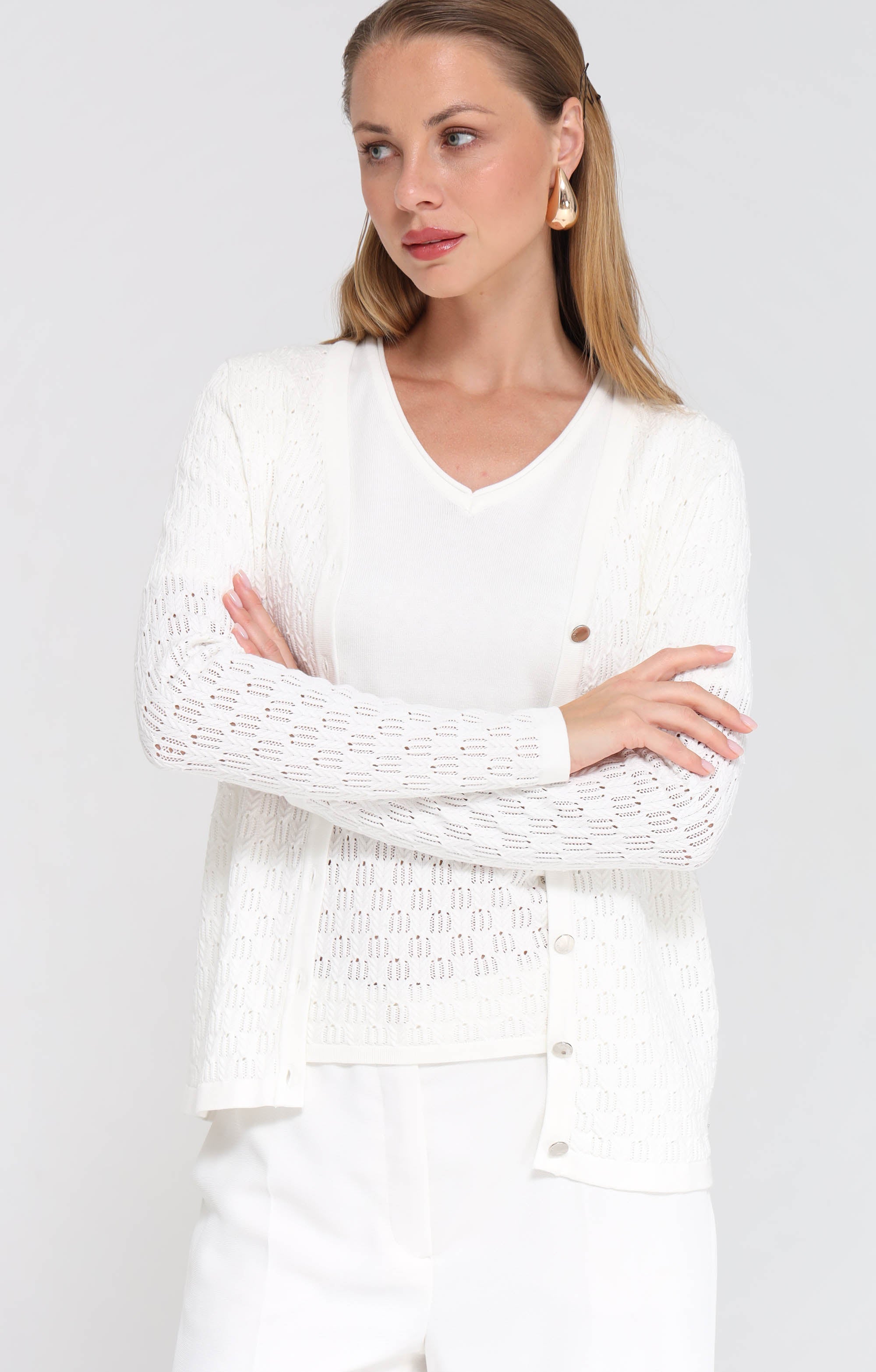 Twinset mit Strukturmuster