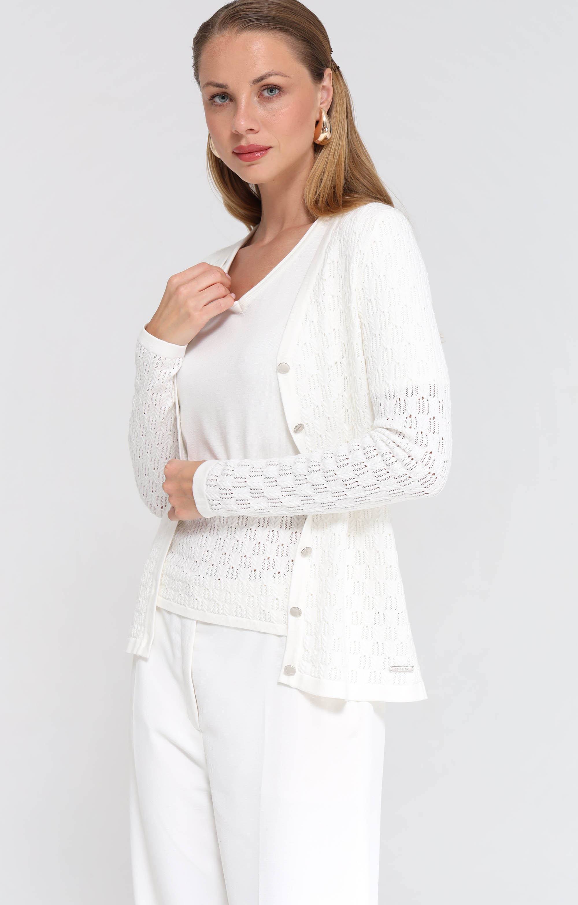 Twinset mit Strukturmuster