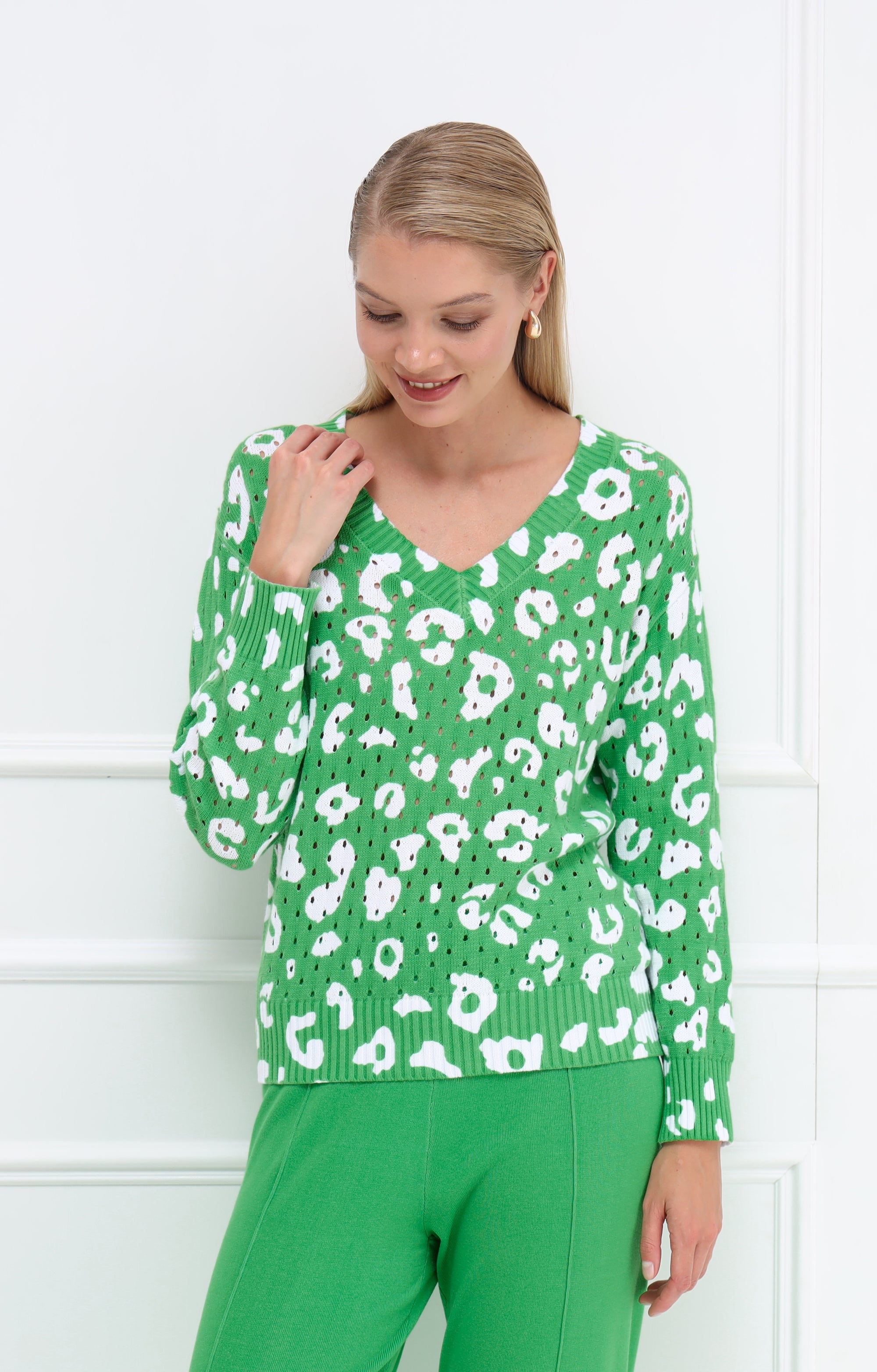 Pullover mit Leopardenmuster