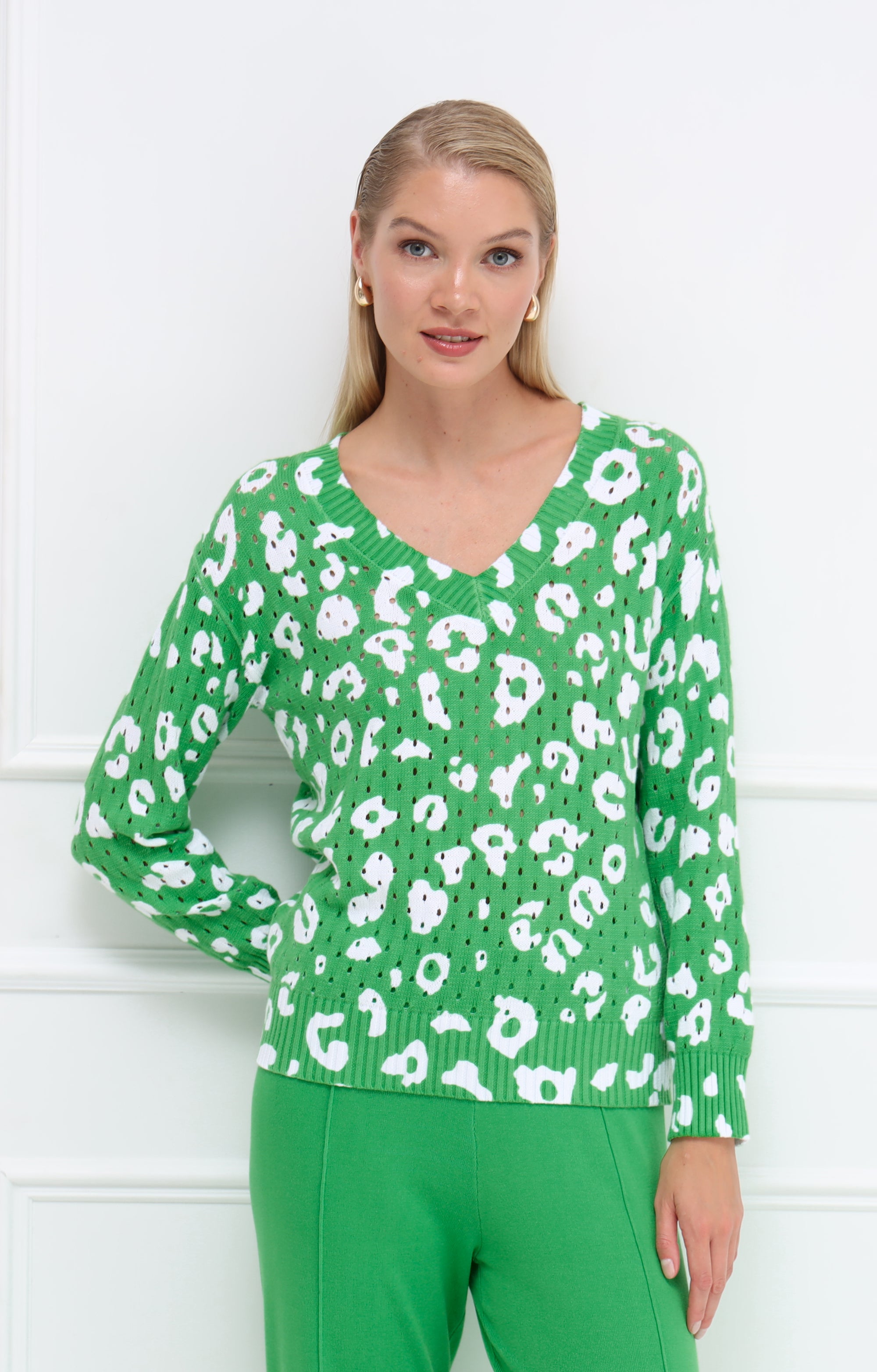 Pullover mit Leopardenmuster
