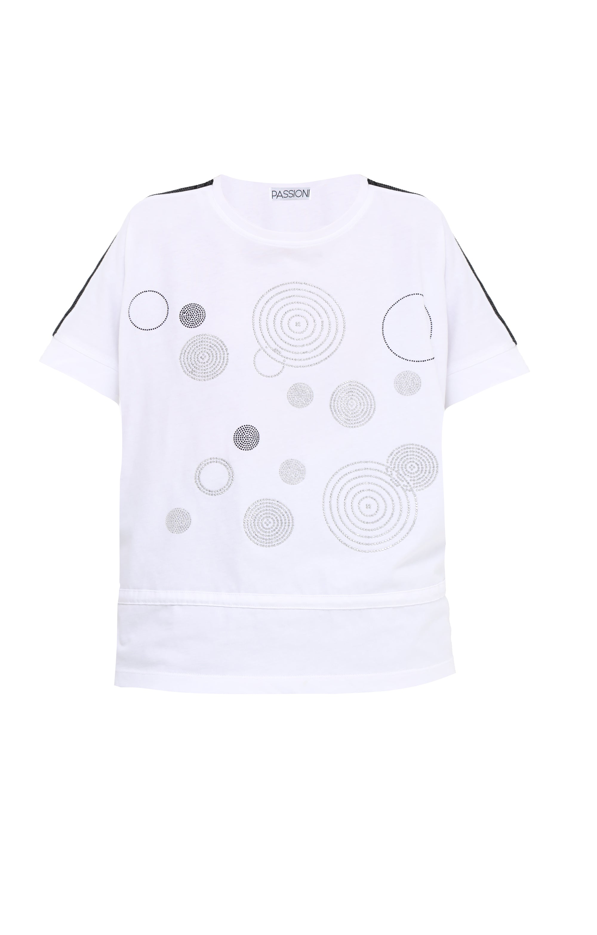 T-Shirt mit Strasssteinen