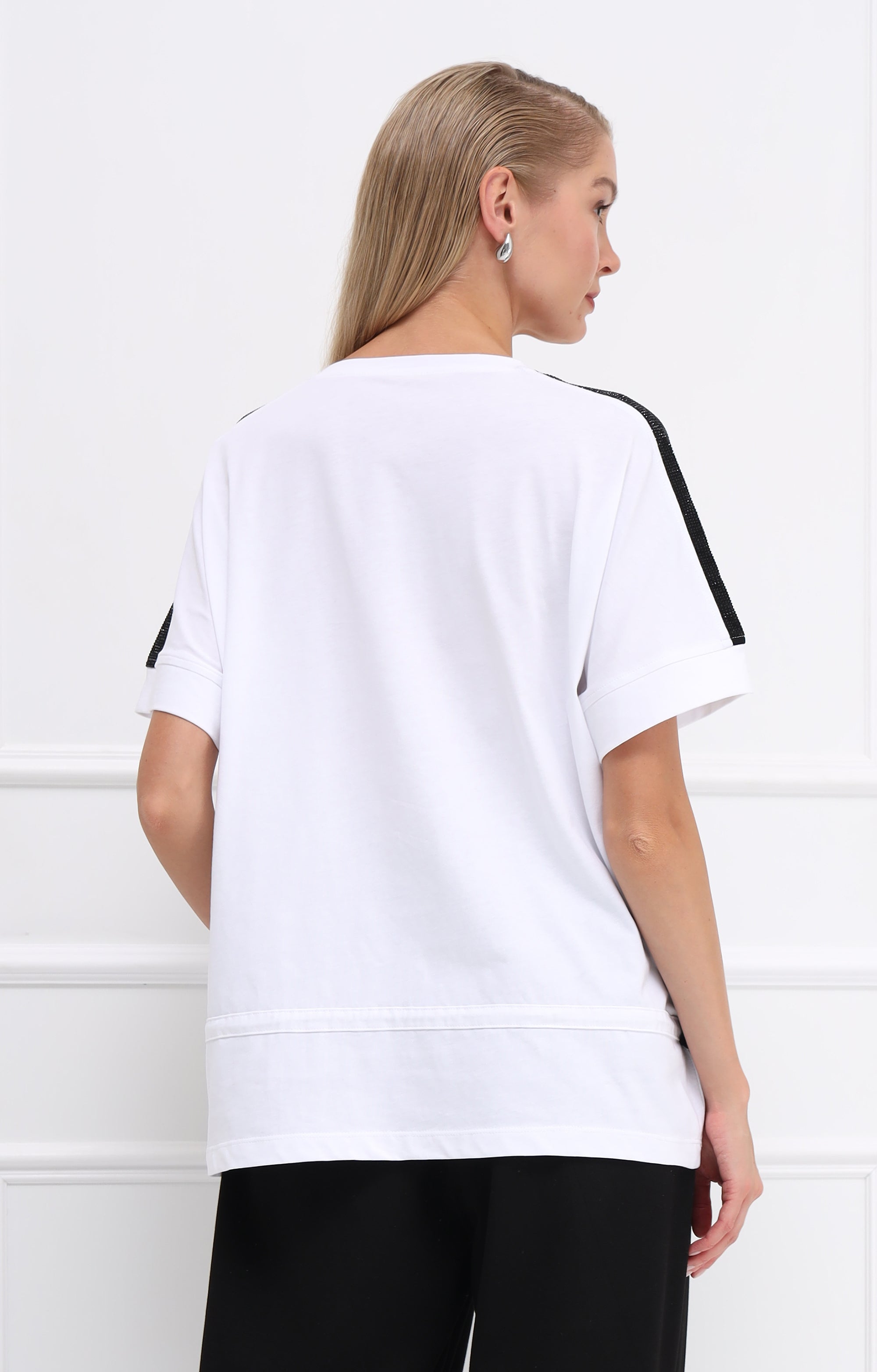 T-Shirt mit Strasssteinen