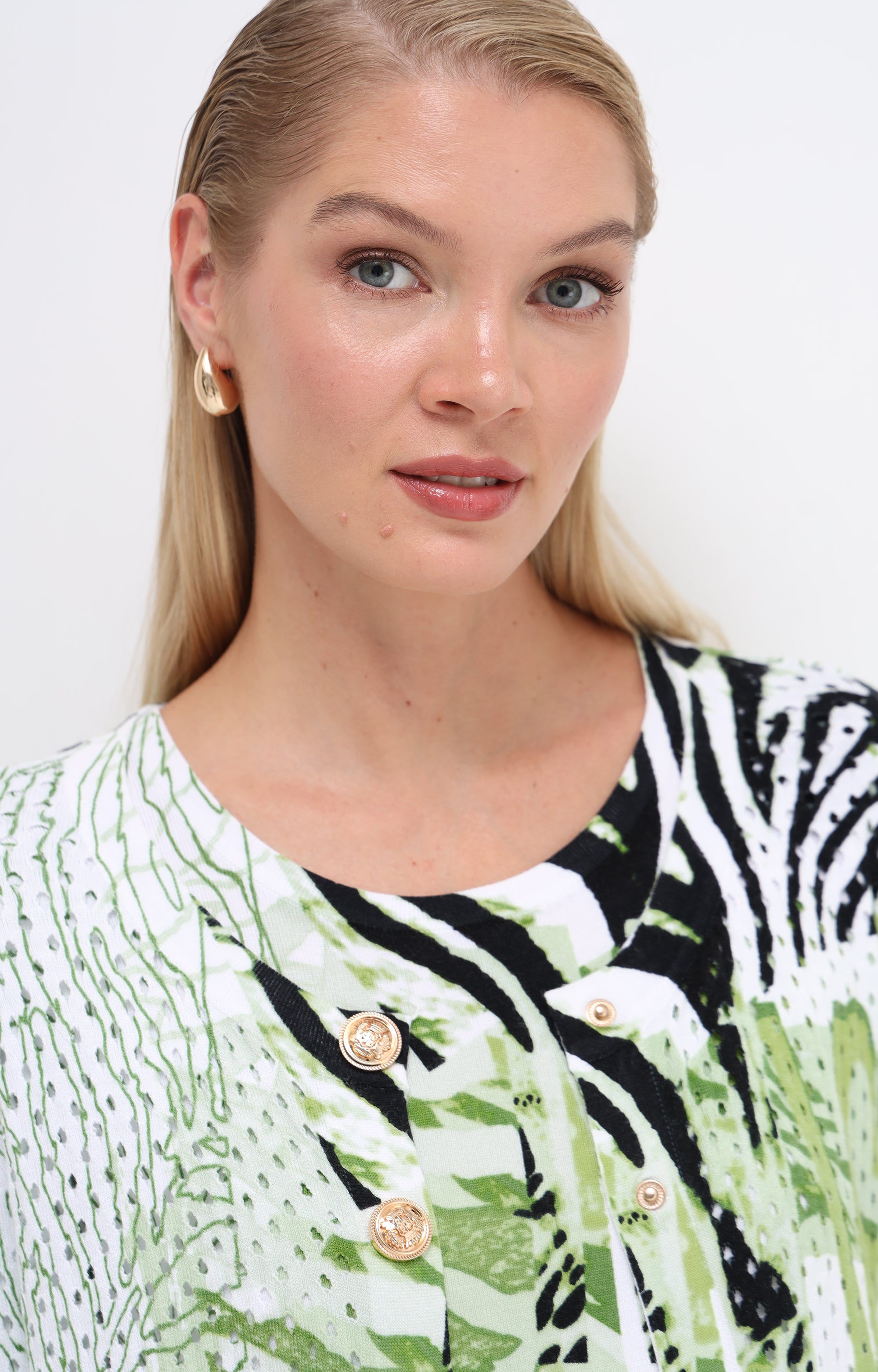 Twinset mit abstraktem Print