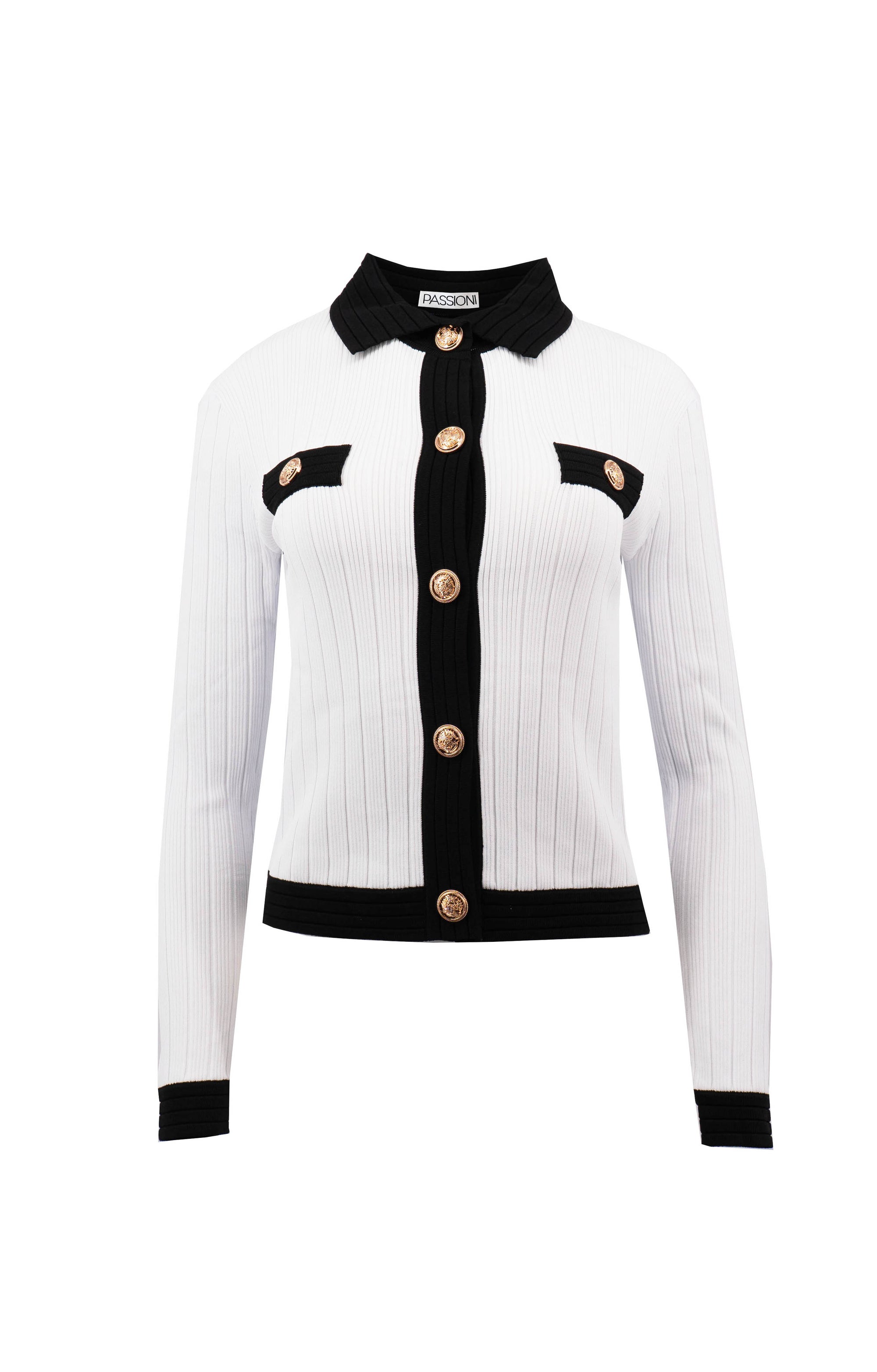 Strickjacke im Breitripp-Design