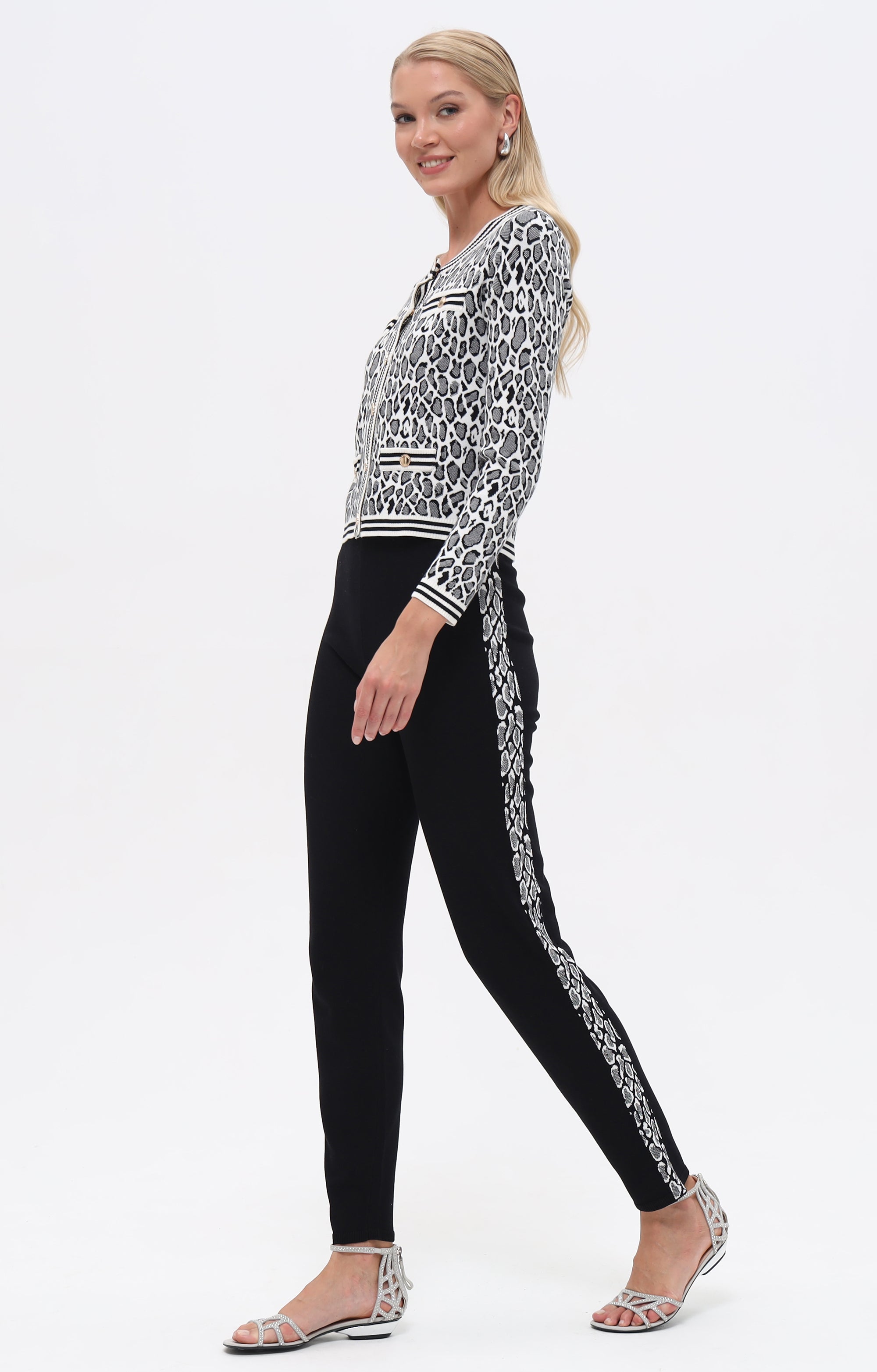 Cardigan mit Leopardenmuster
