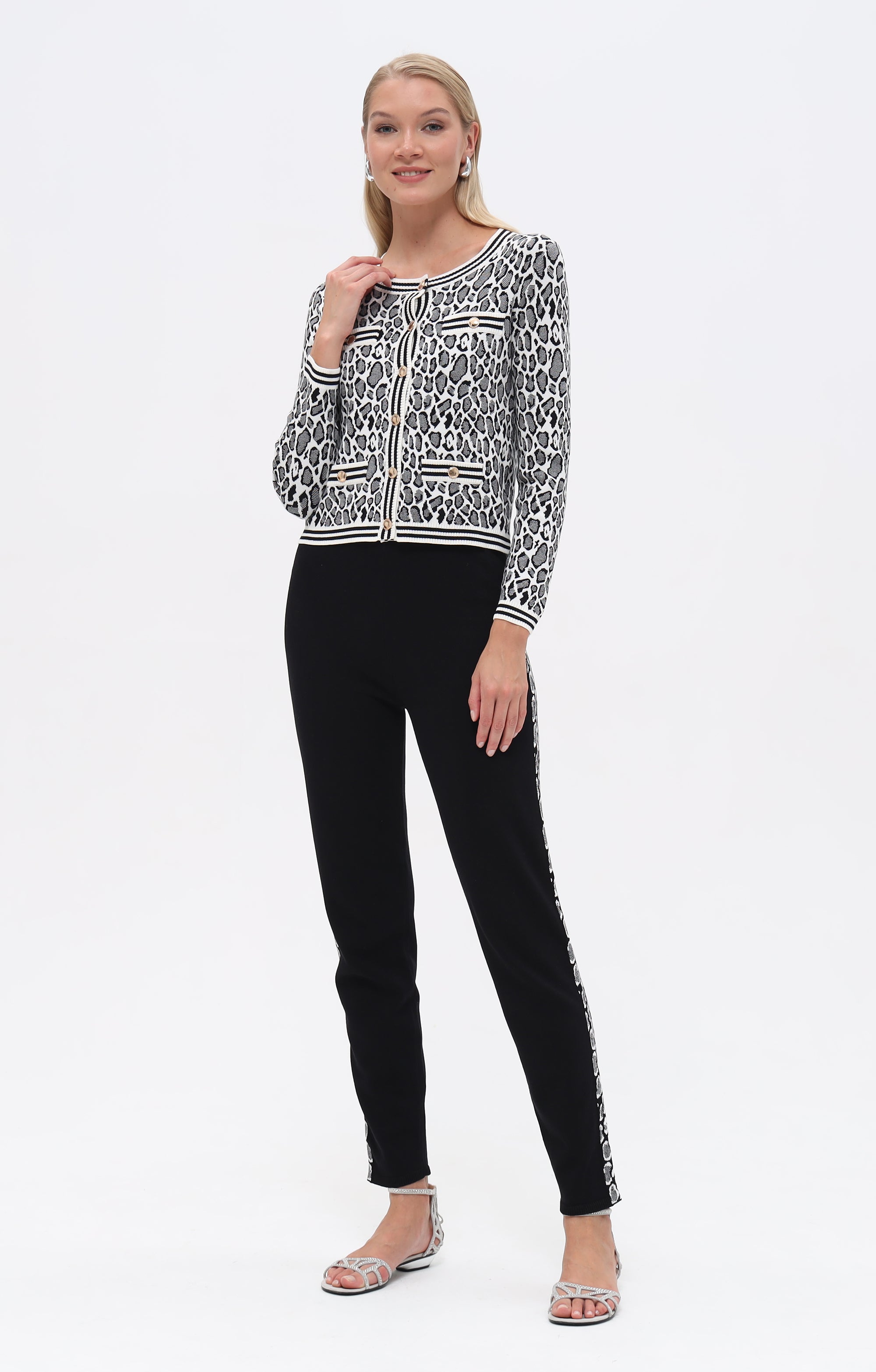 Cardigan mit Leopardenmuster