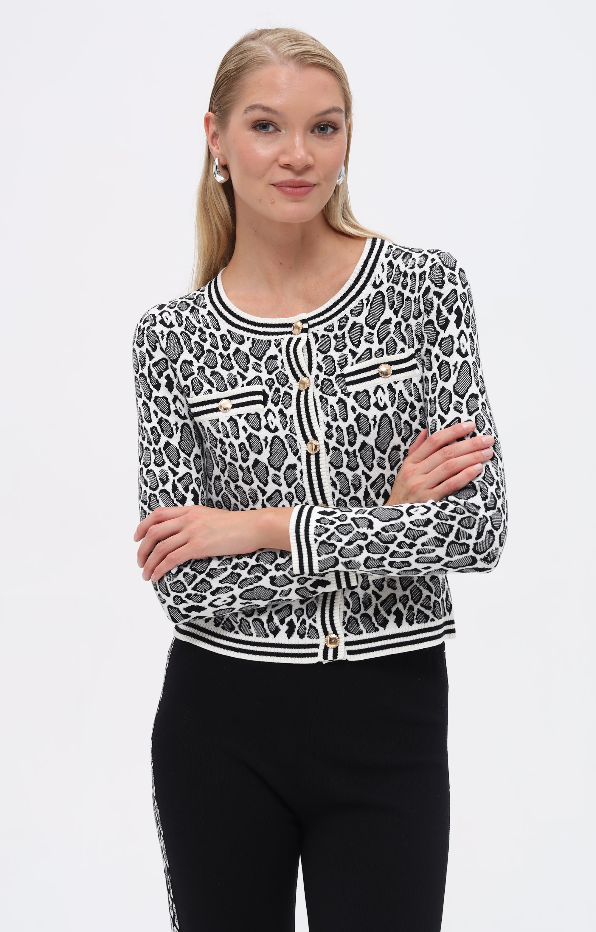 Cardigan mit Leopardenmuster