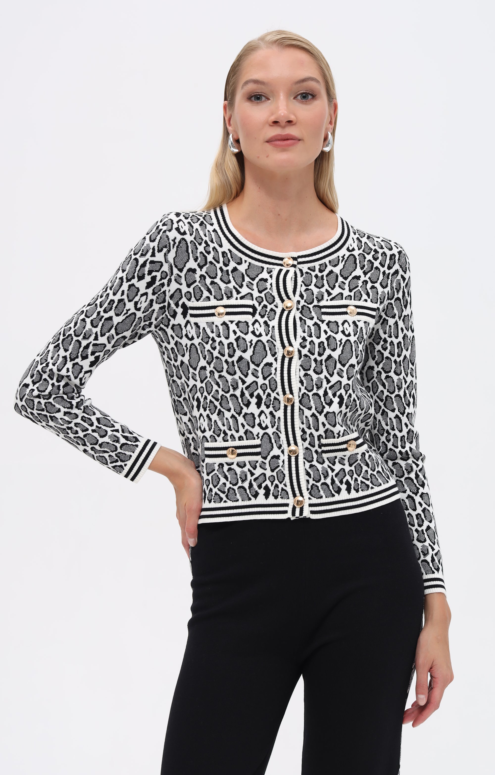Cardigan mit Leopardenmuster