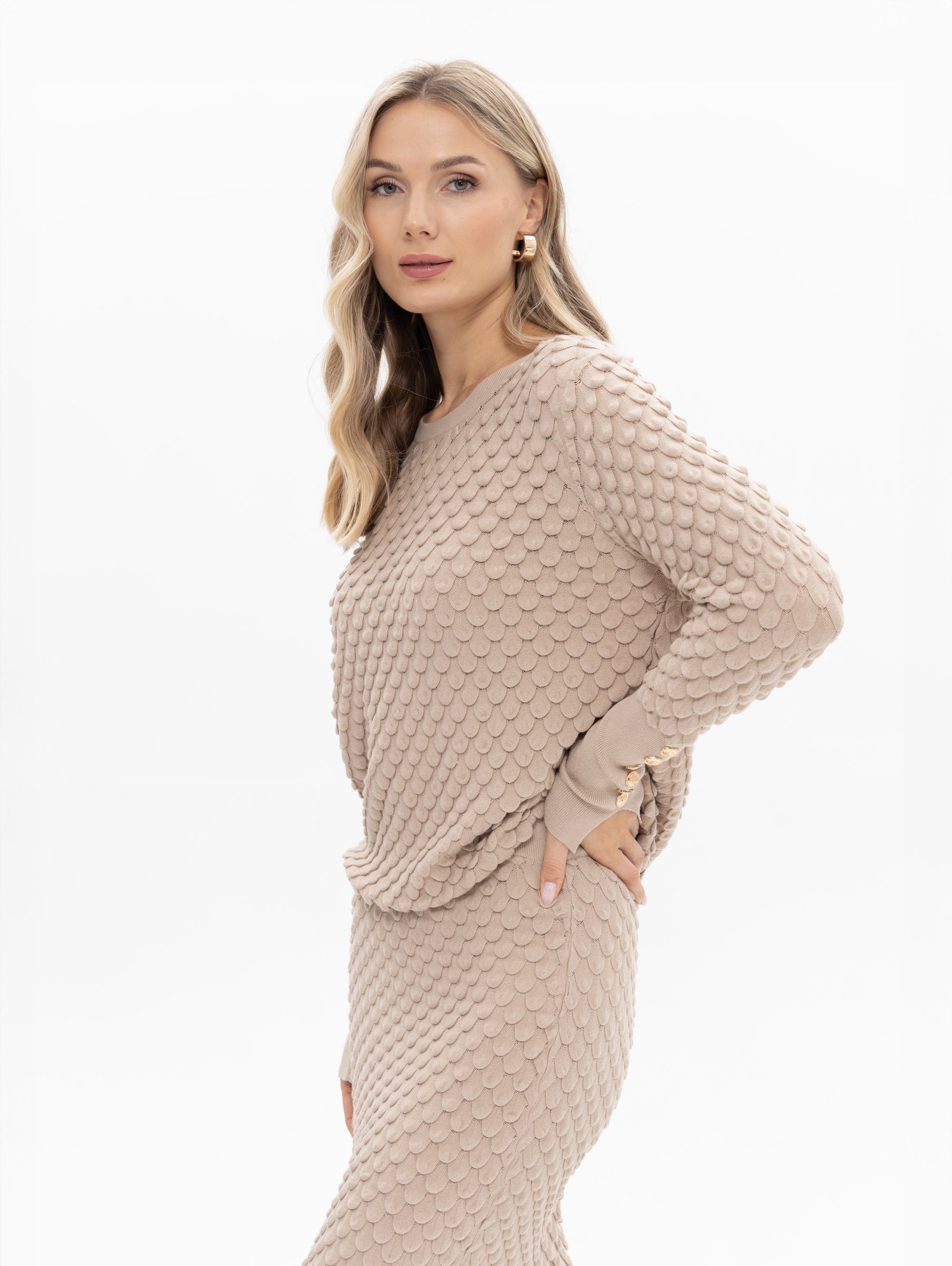 Pullover aus strukturiertem Strick
