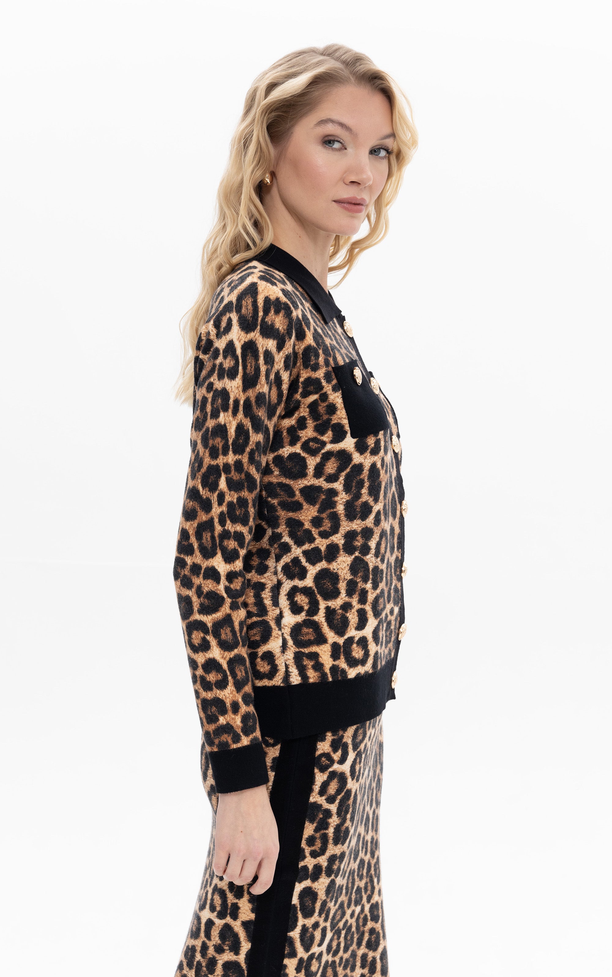 Cardigan Jacke im Animalprint