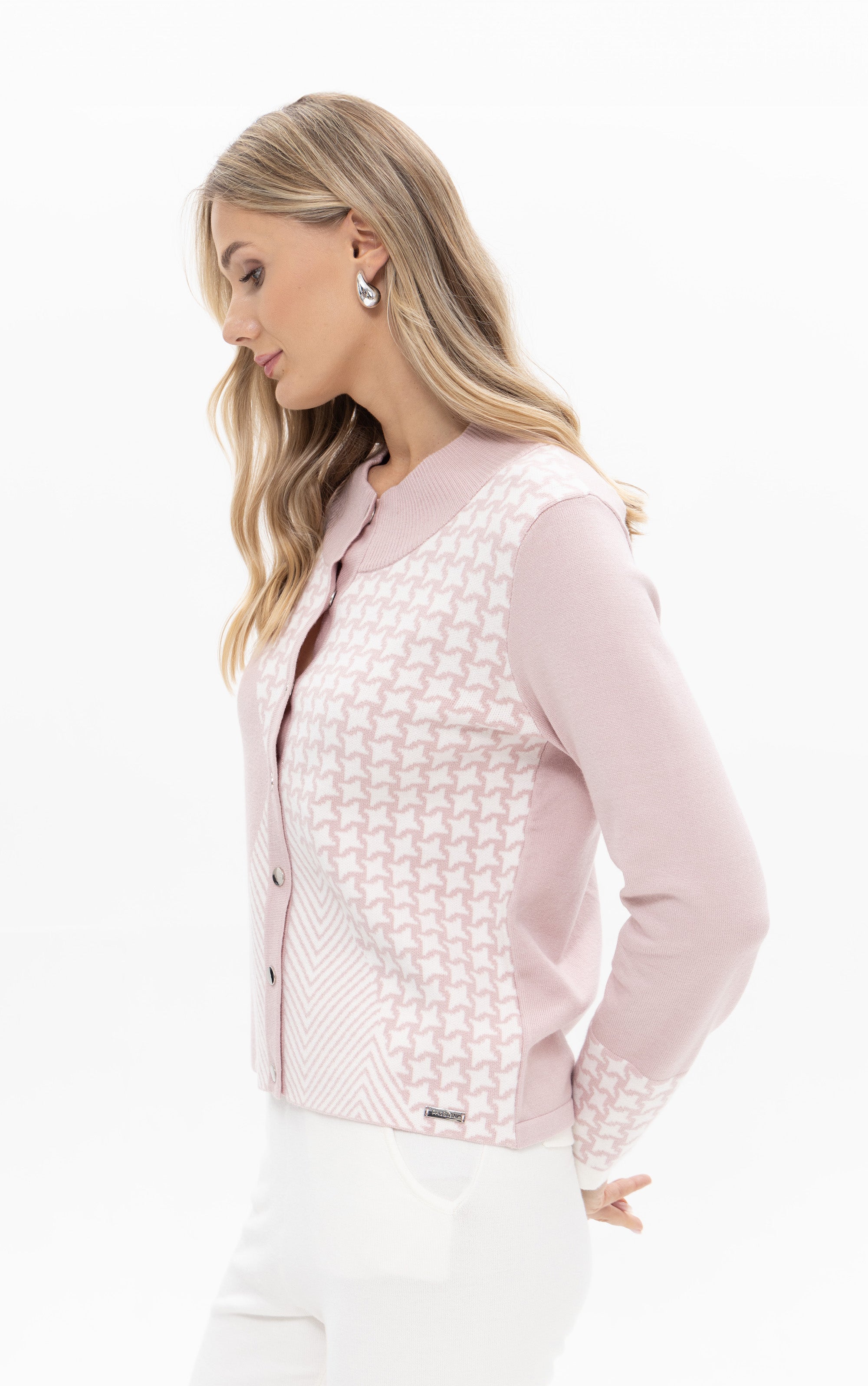 Cardigan mit abstraktem Muster
