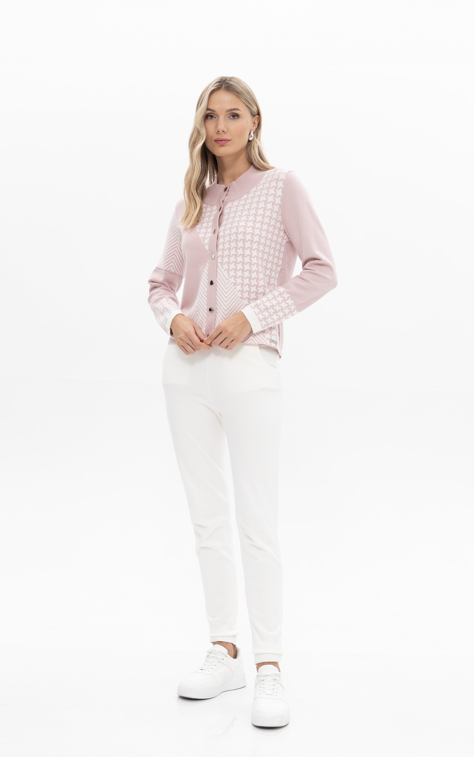Cardigan mit abstraktem Muster