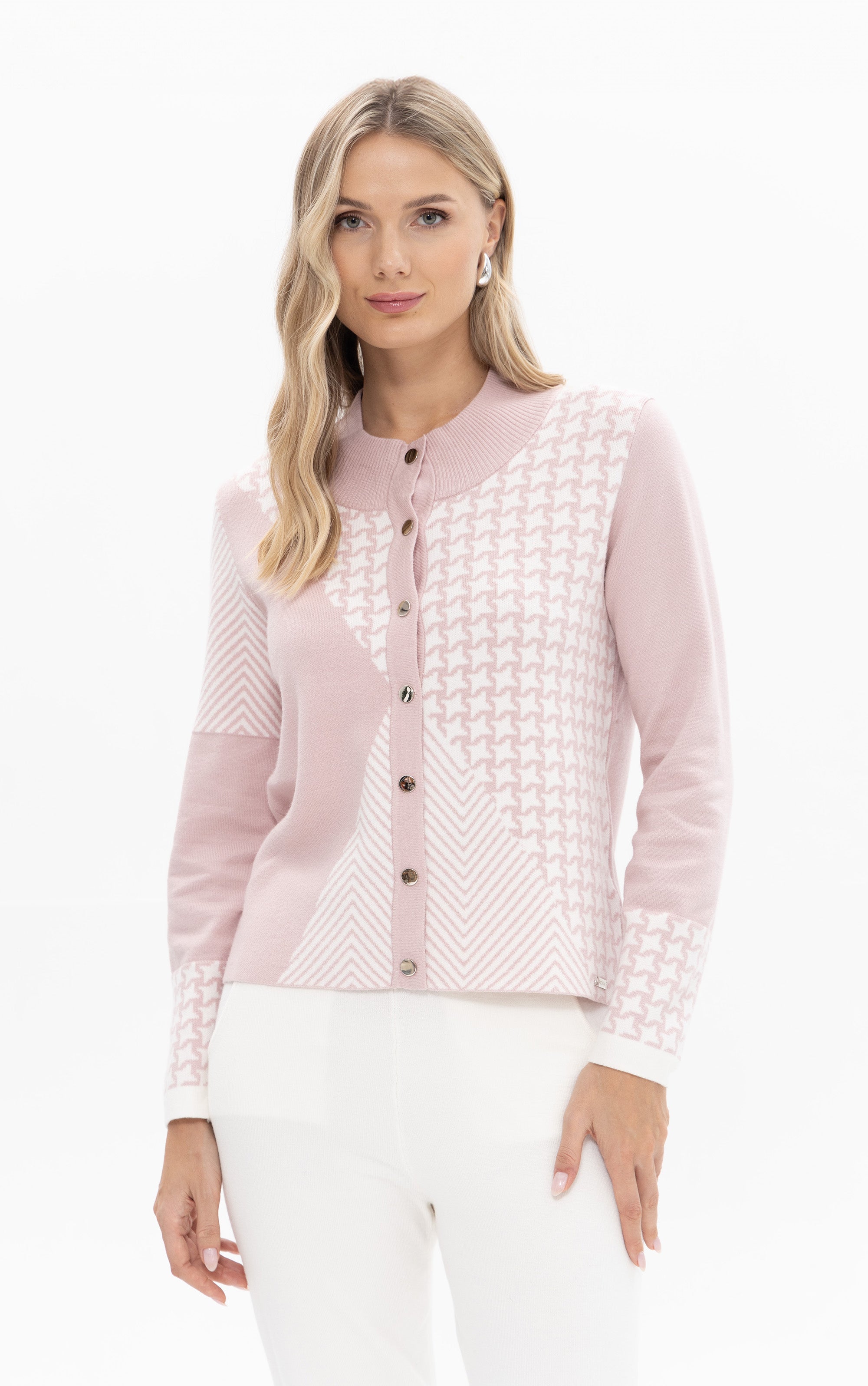Cardigan mit abstraktem Muster
