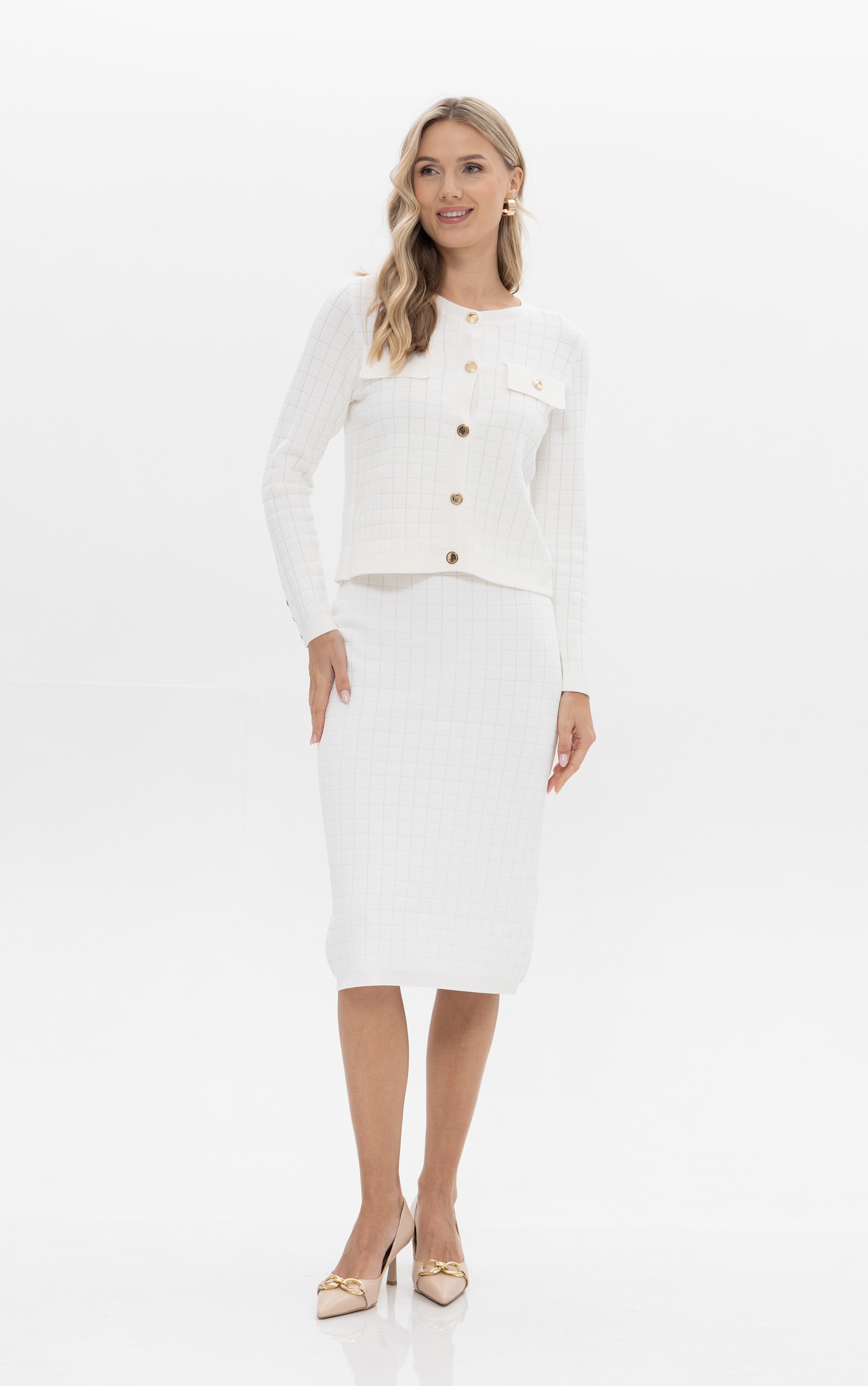 Cardigan mit aufgesetzten Taschen