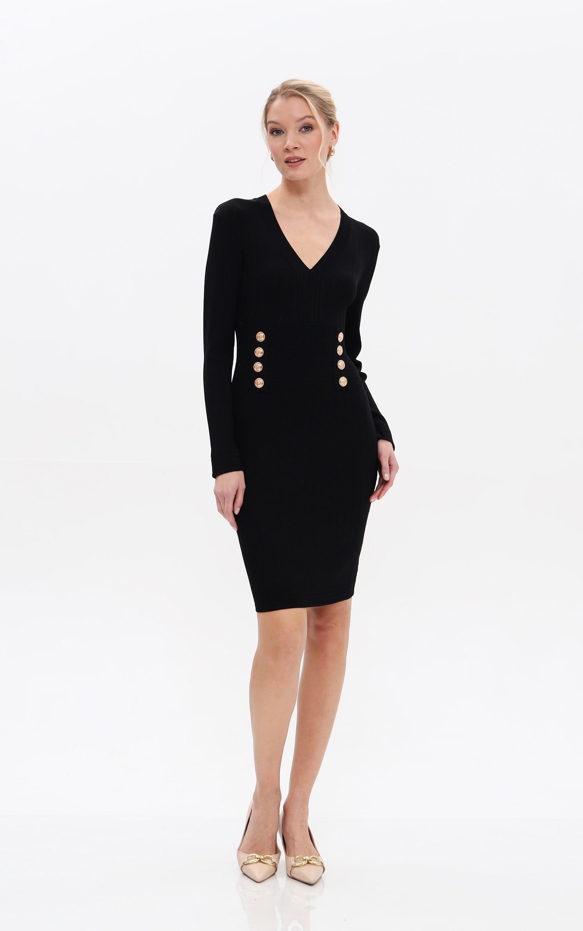 Midikleid mit Knöpfen