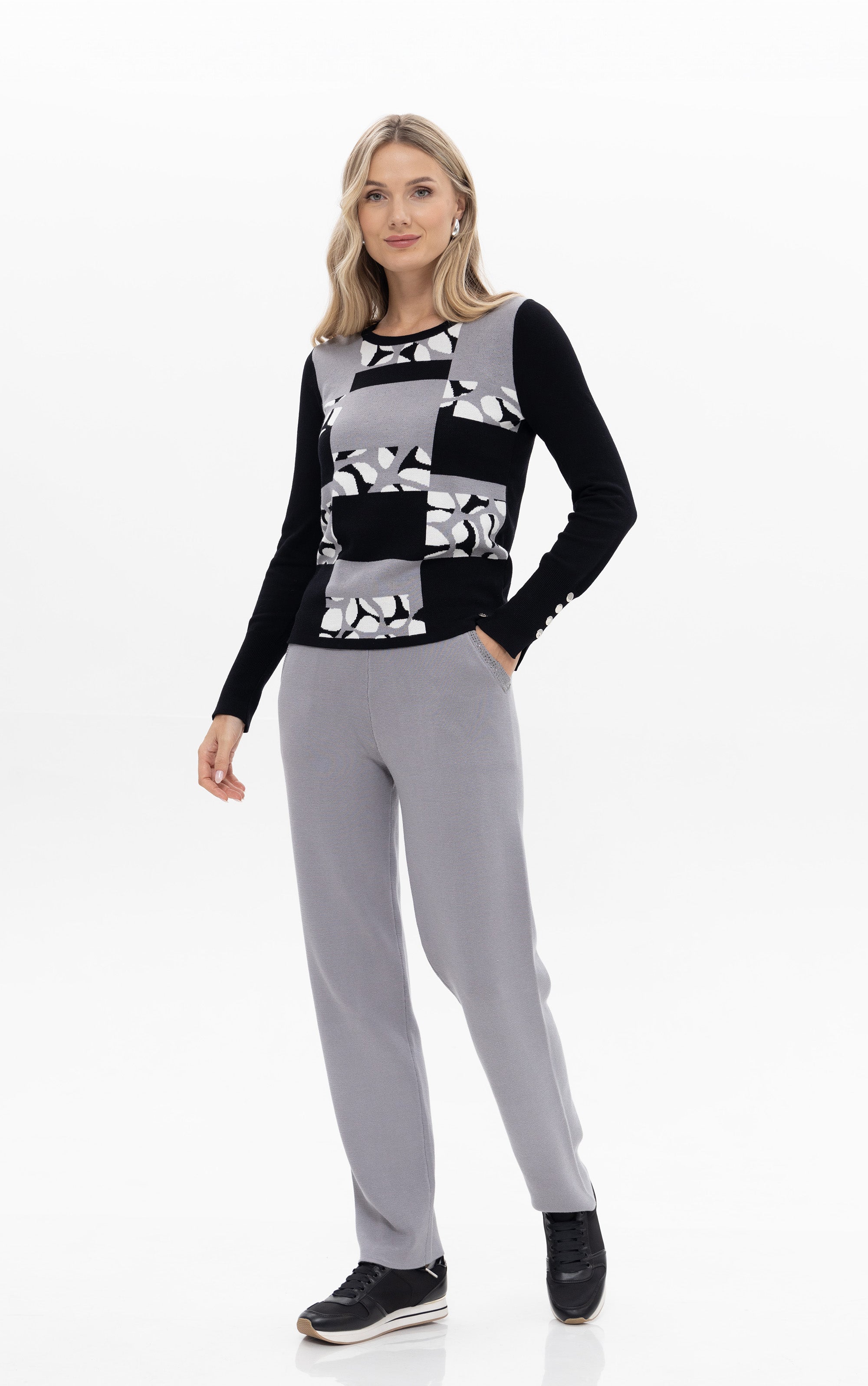 Pullover im Colorblock-Muster