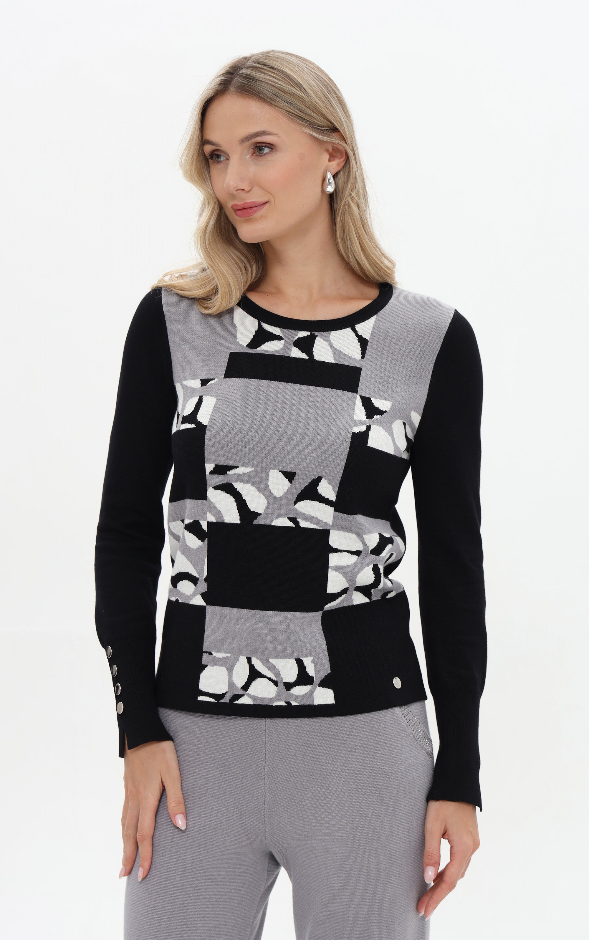 Pullover im Colorblock-Muster