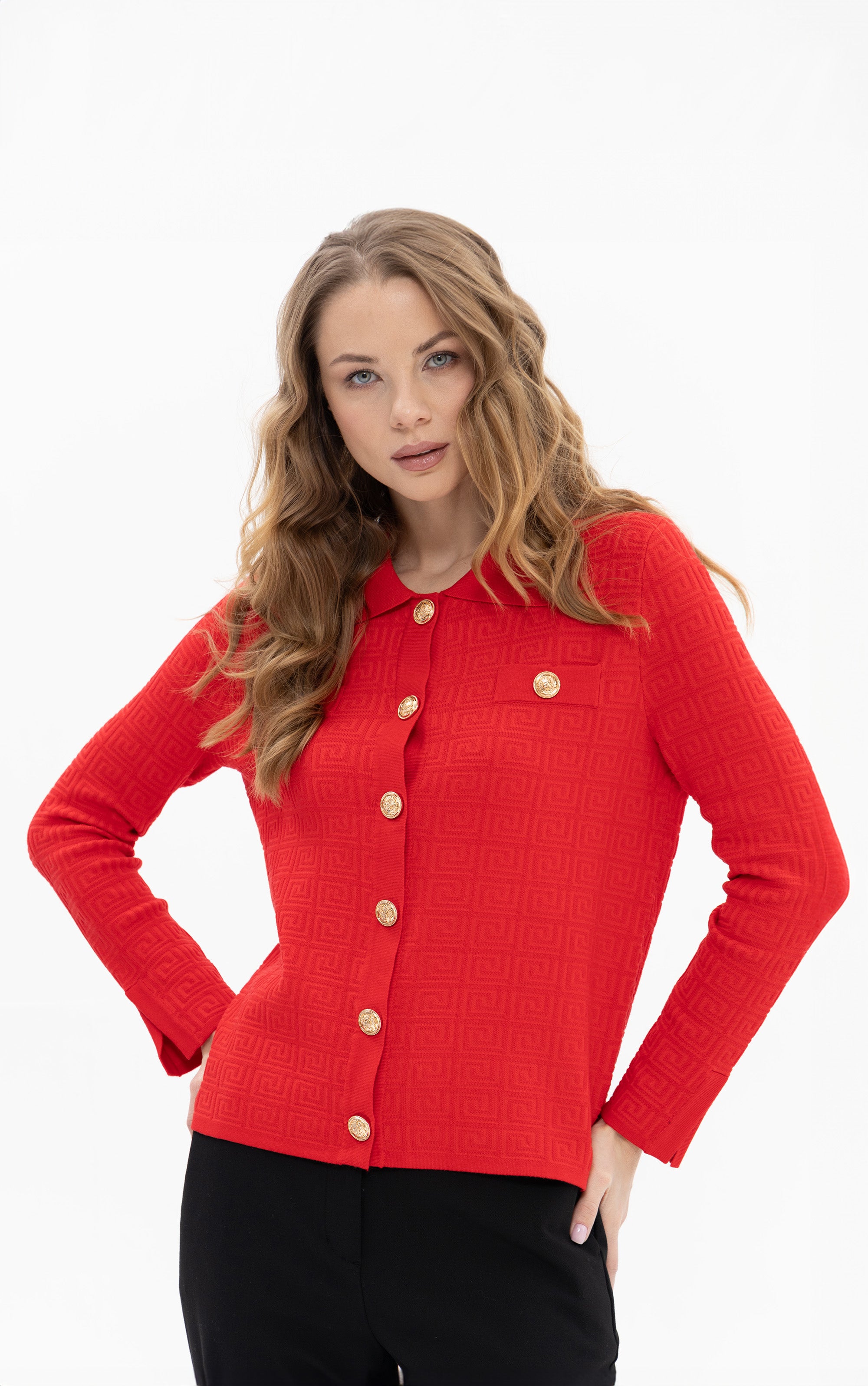 Cardigan mit Strukturmuster