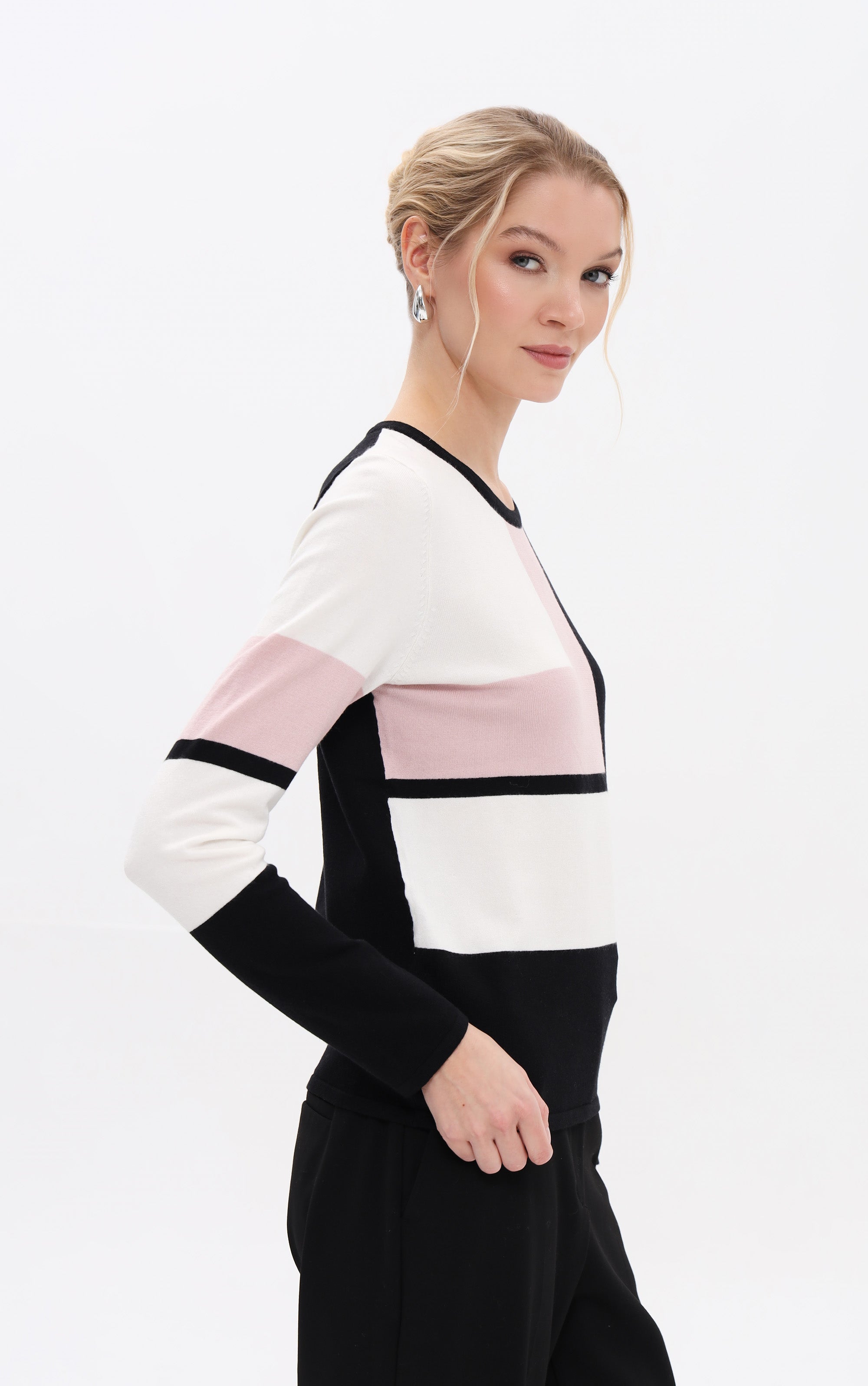 Pullover im Farbblock-Design