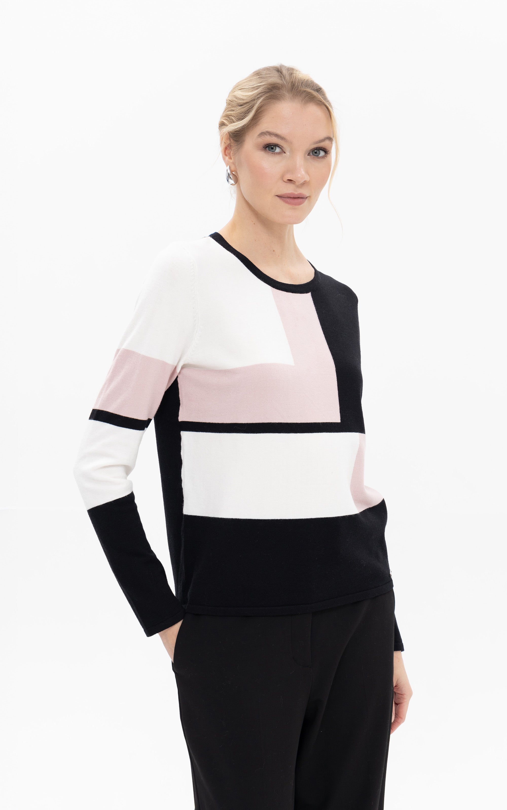 Pullover im Farbblock-Design