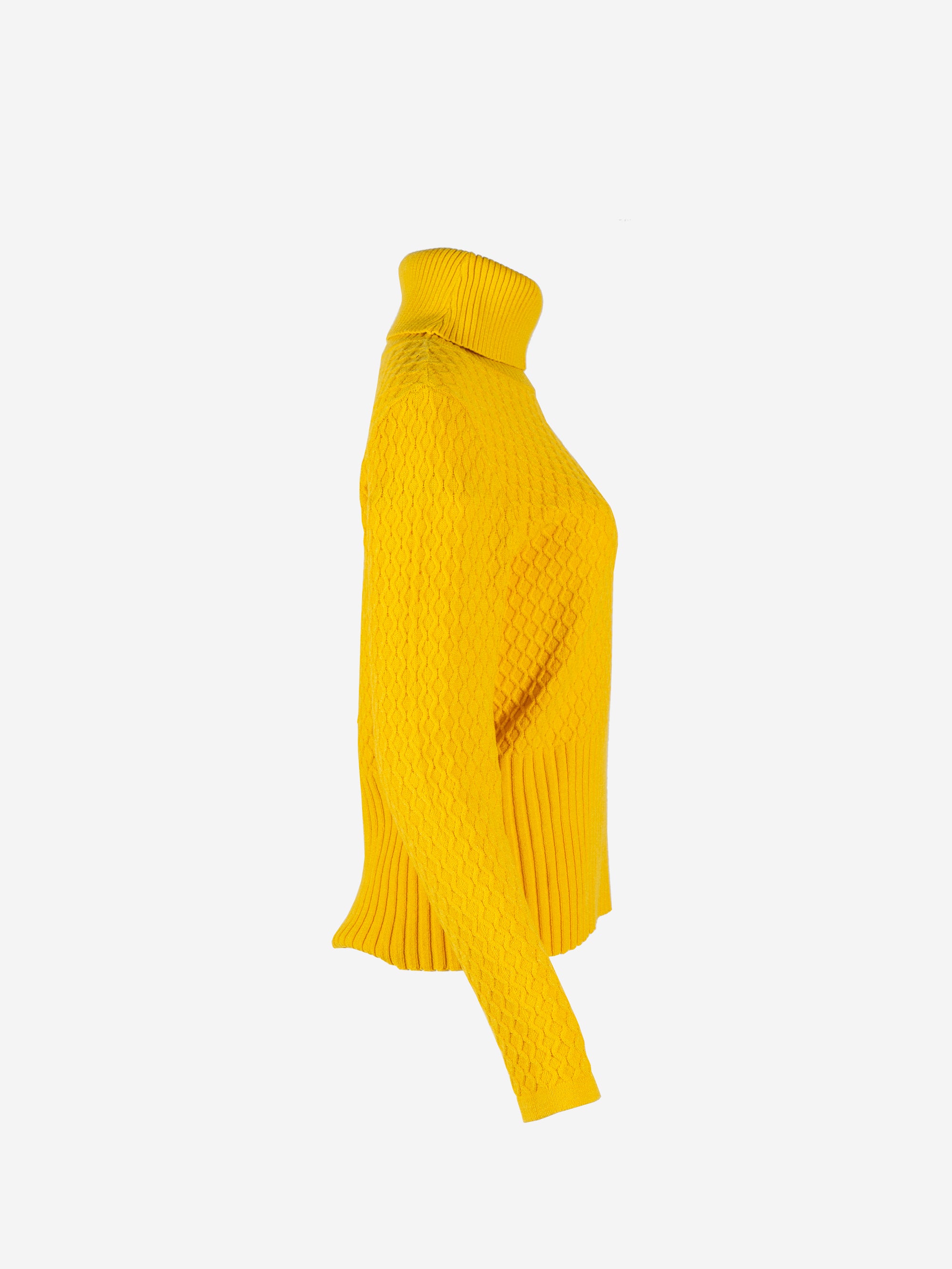 Rollkragenpullover mit Strukturmuster