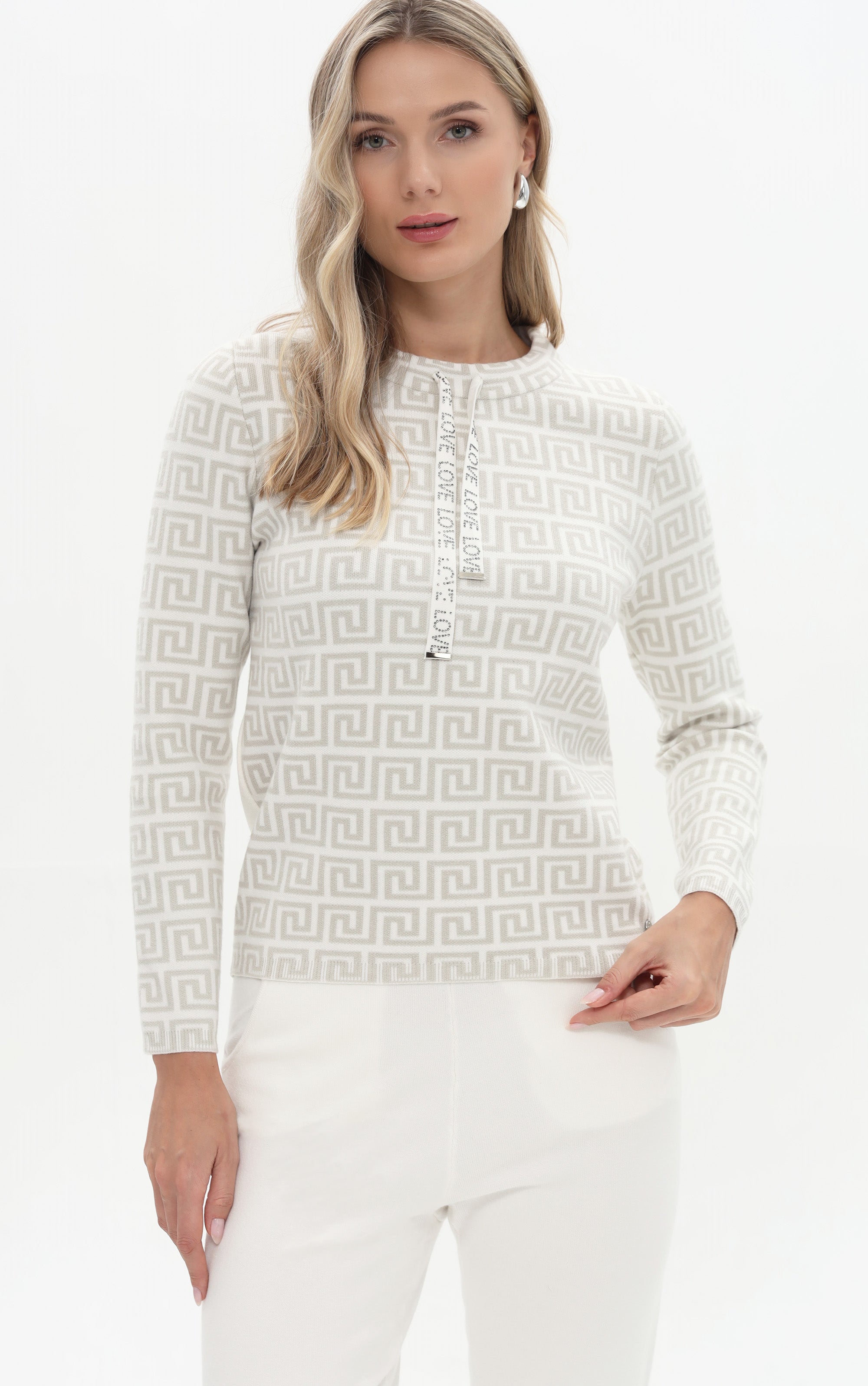 Pullover mit geometrischem Muster