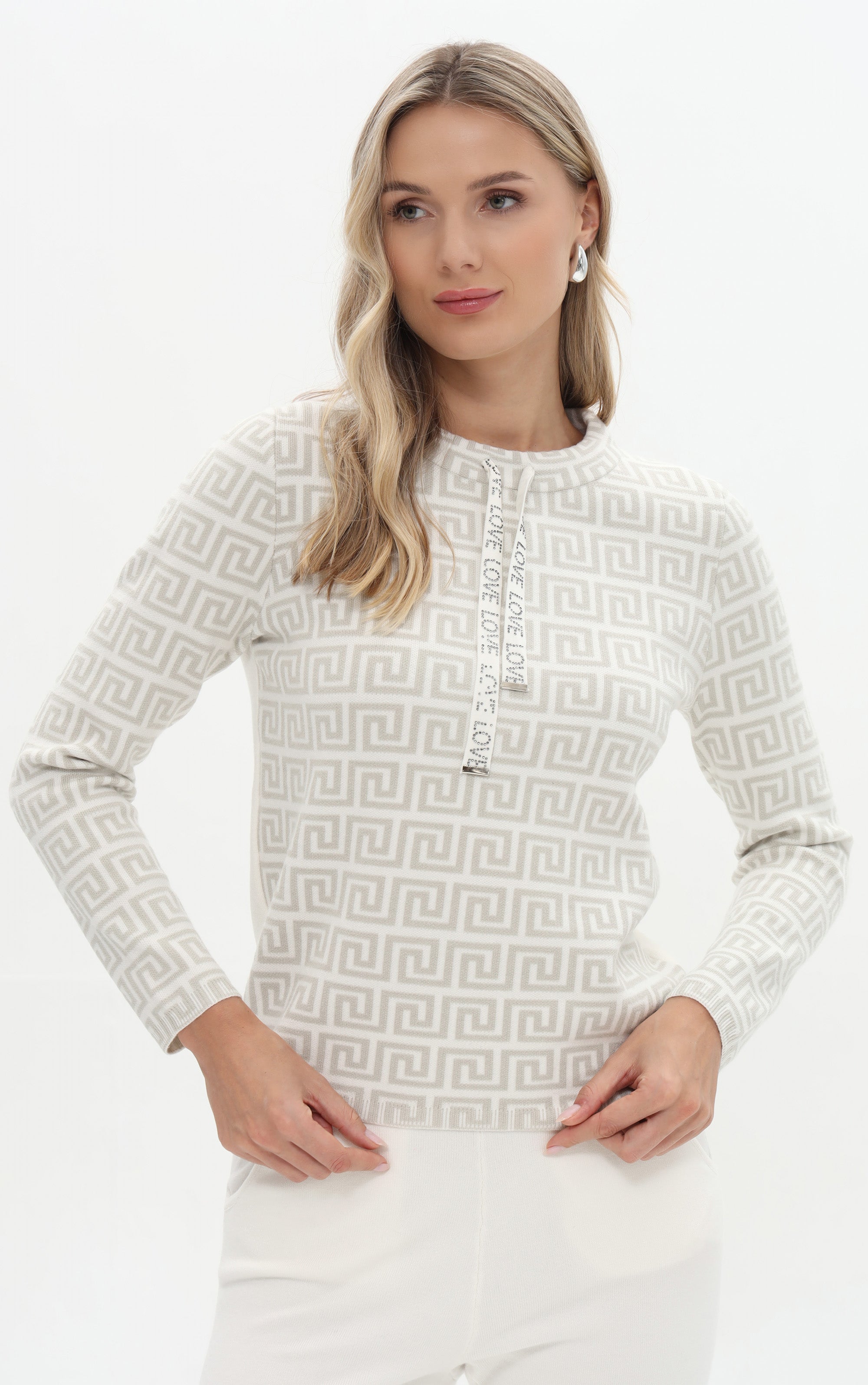 Pullover mit geometrischem Muster