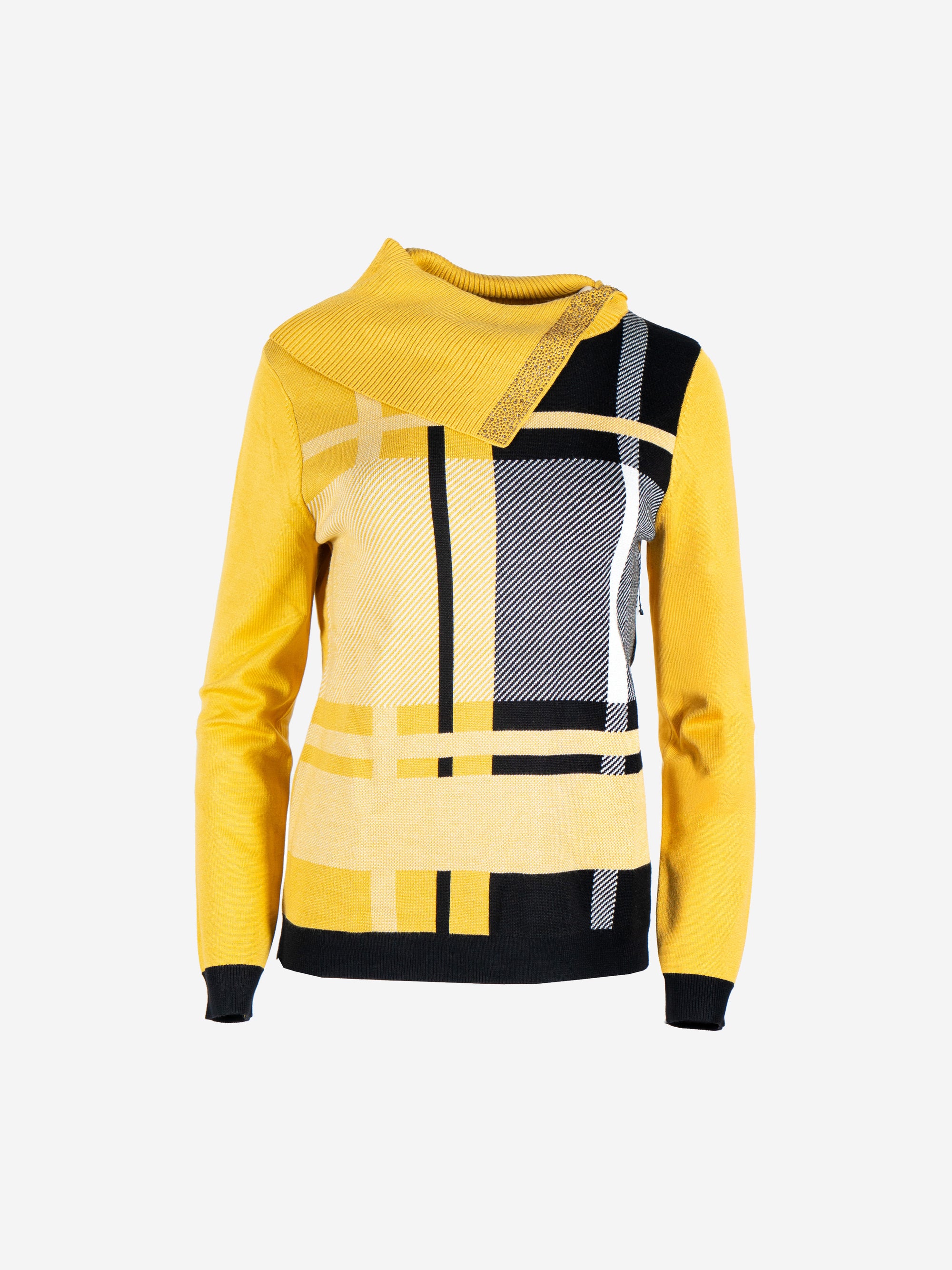 Pullover mit asymetrischem Kragen