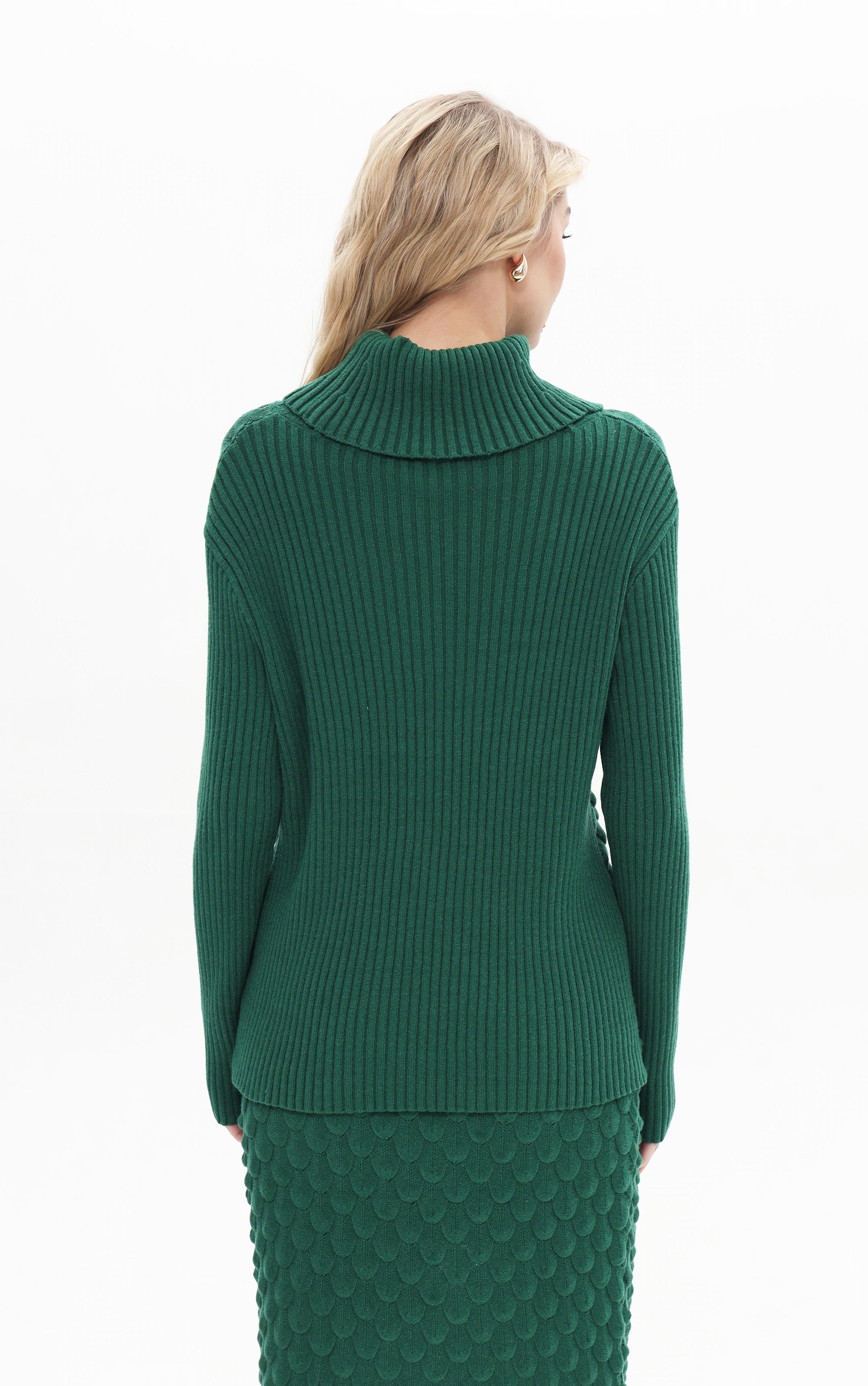 Rollkragenpullover aus strukturiertem Strick