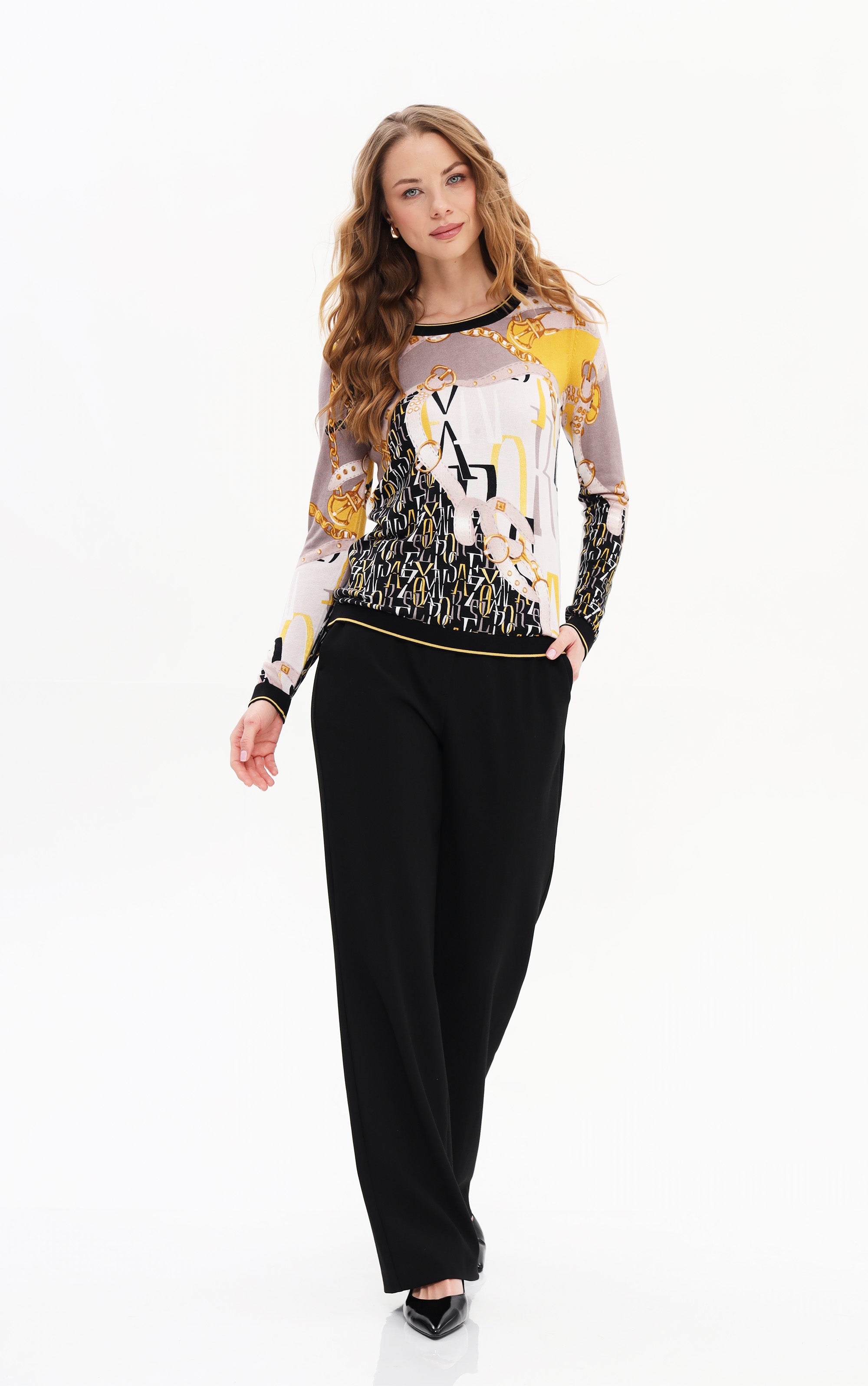 Pullover aus Strick im Mustermix