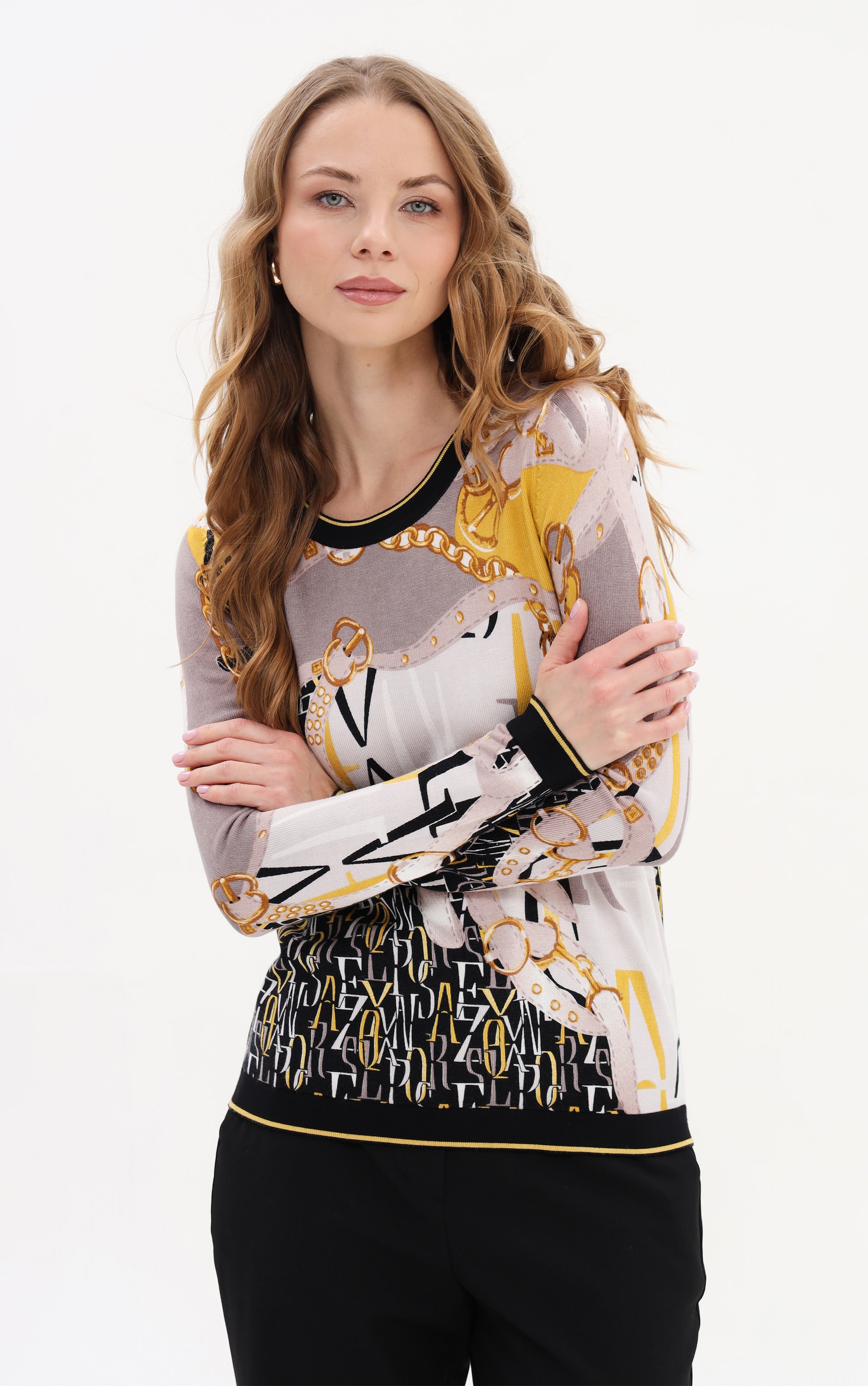 Pullover aus Strick im Mustermix