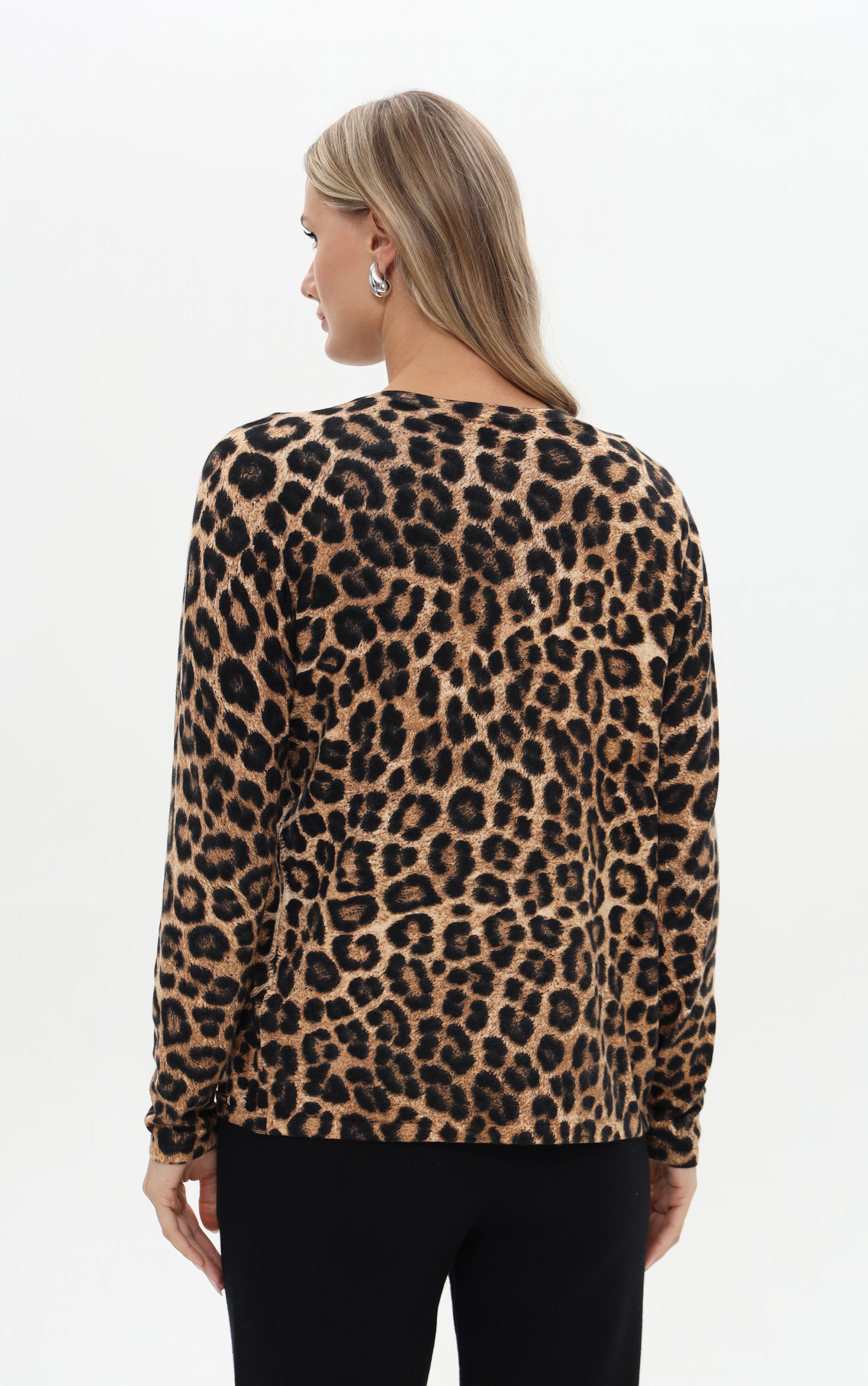Twinset mit Allover-Leoprint