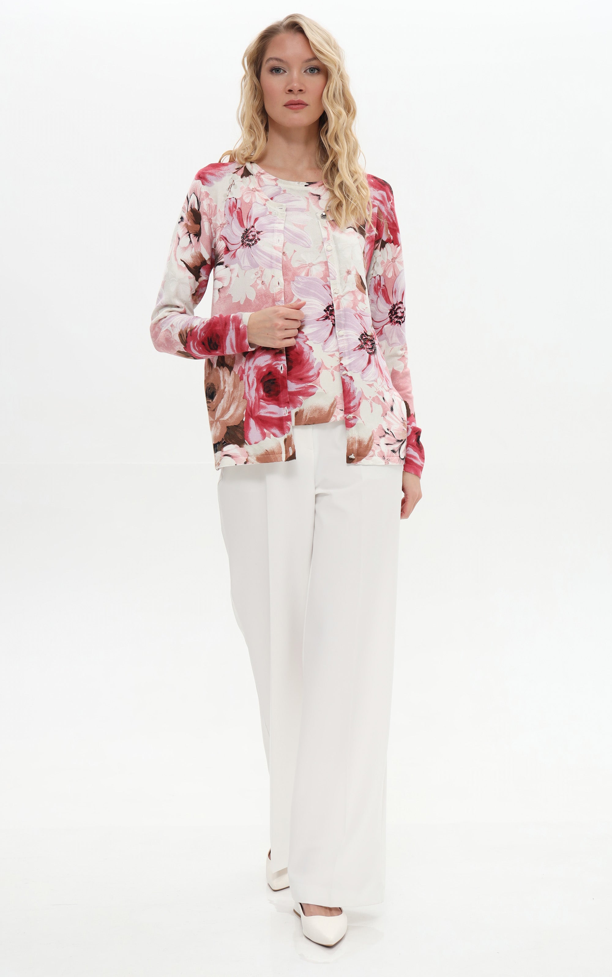 Twinset mit Blumenprint