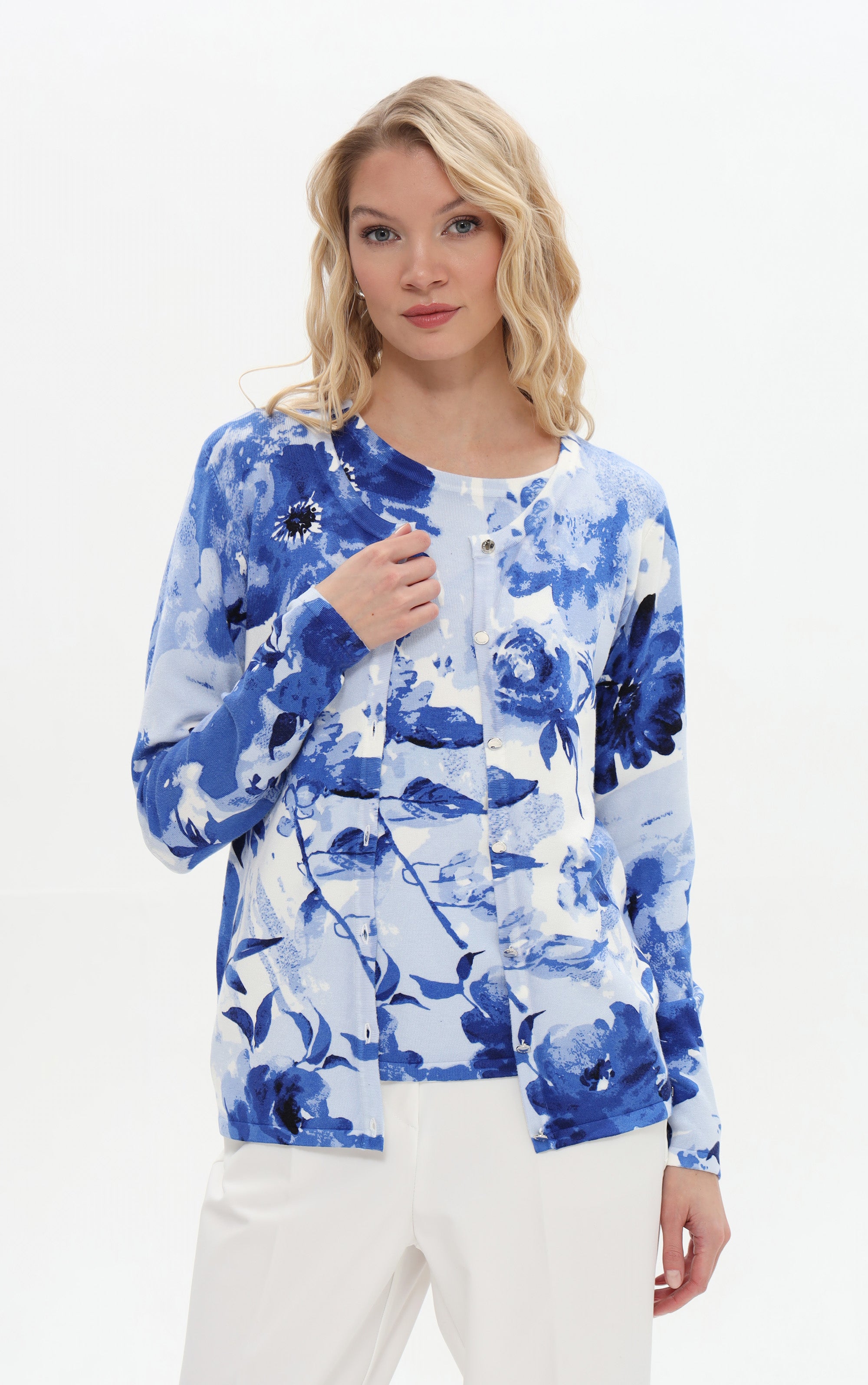 Twinset mit Allover-Blumenprint