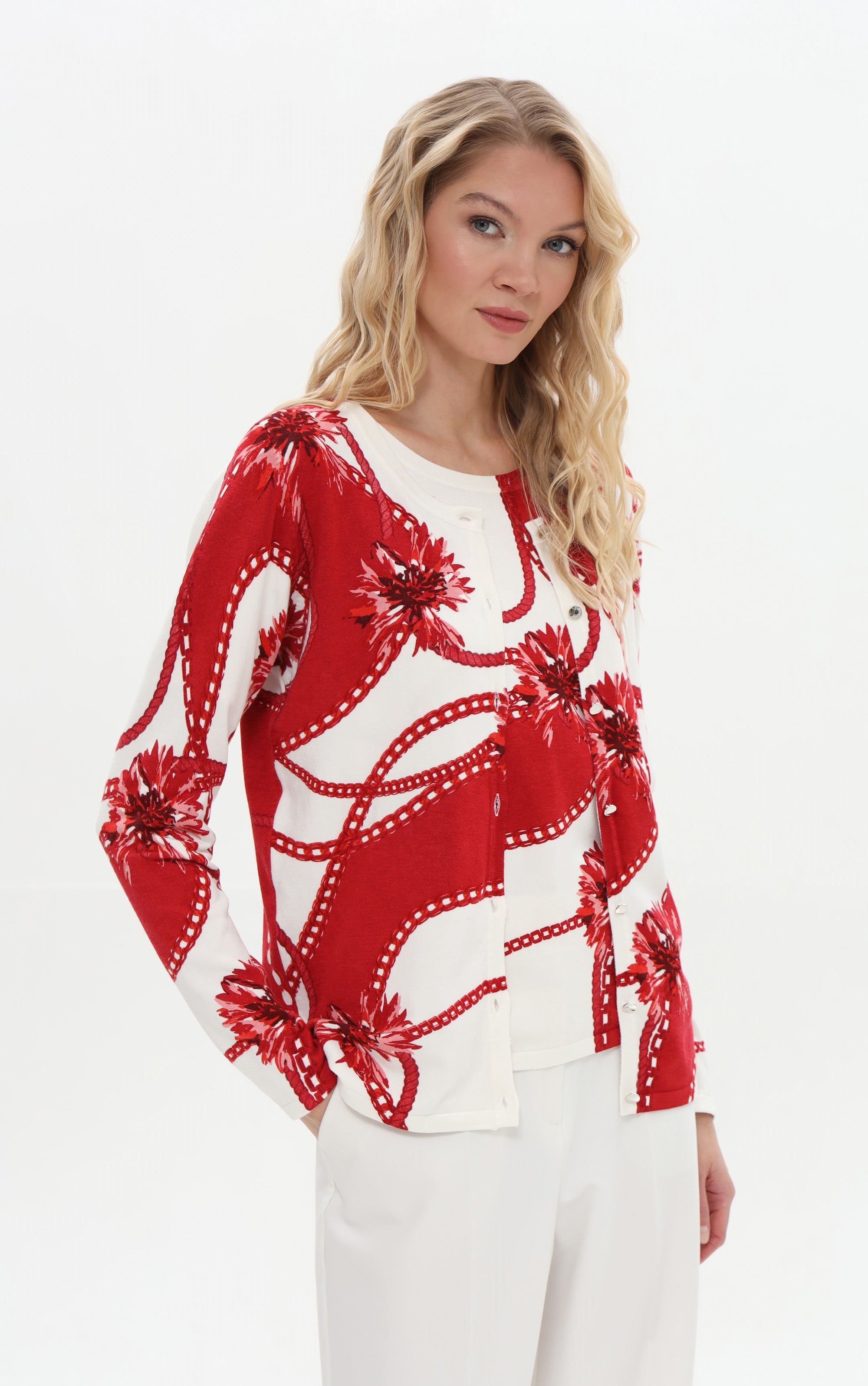 Twinset mit Ornamenten-Muster