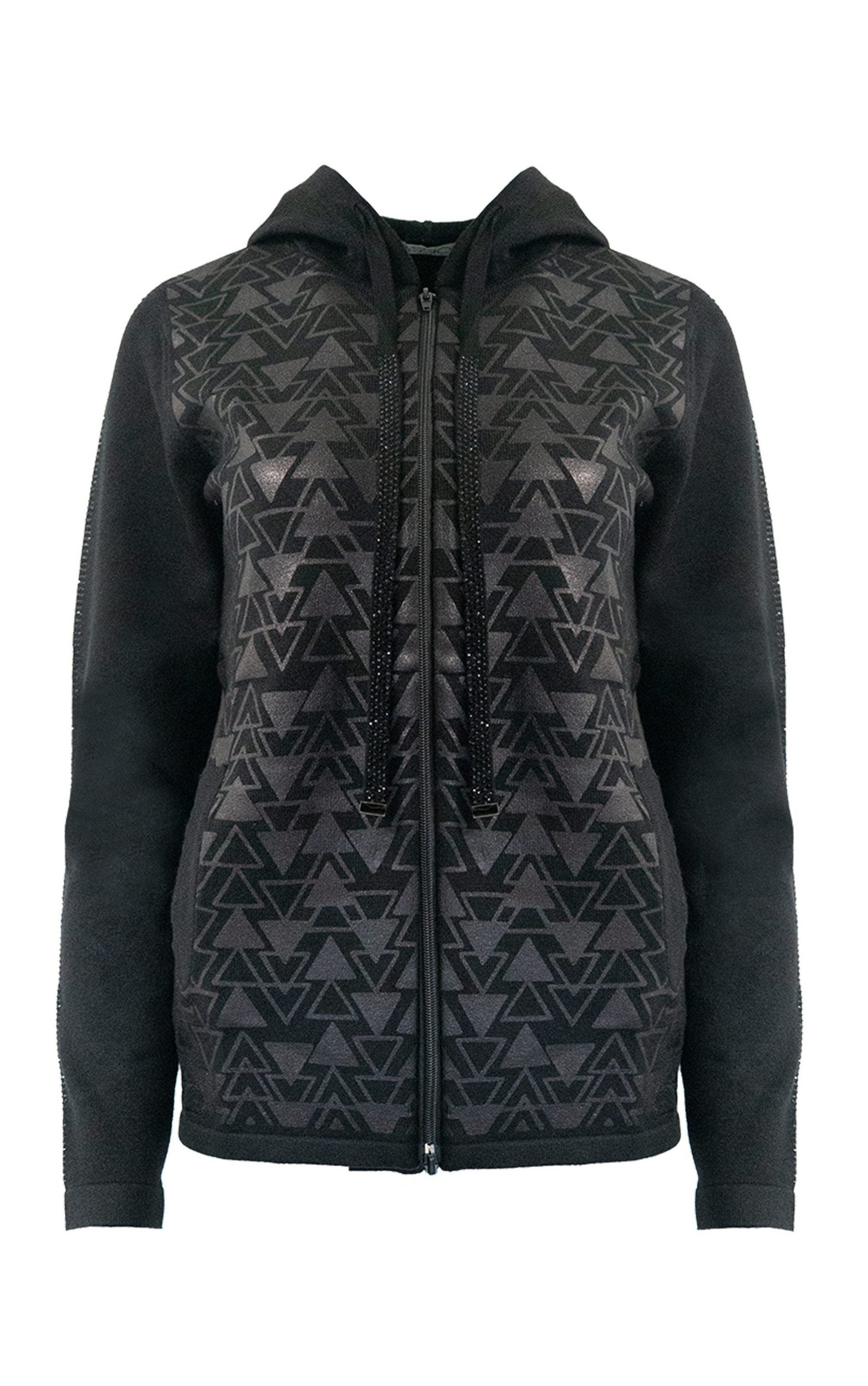 Sweatjacke mit Kapuze und Strassdetails