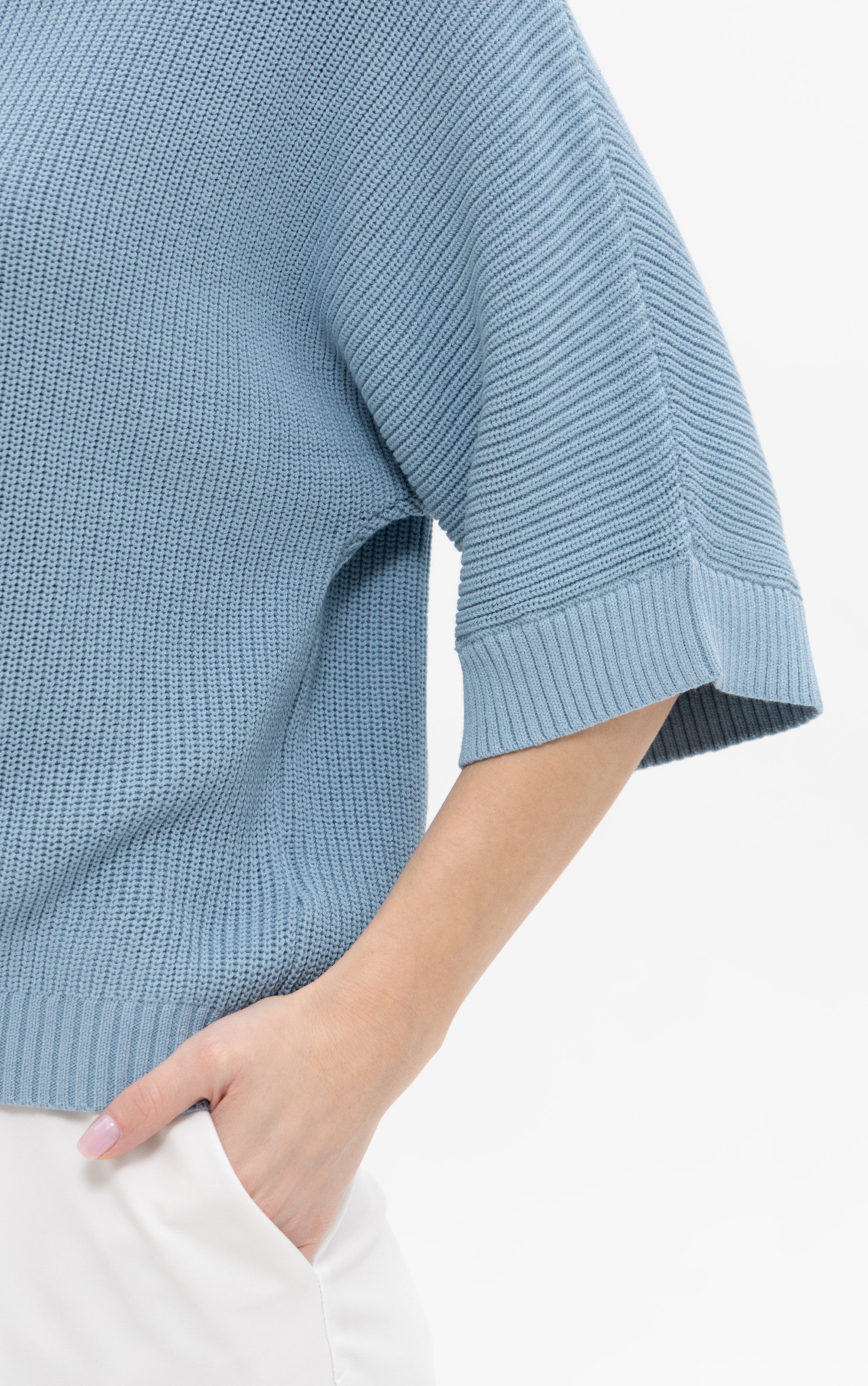 Pullover mit Umschlagkragen